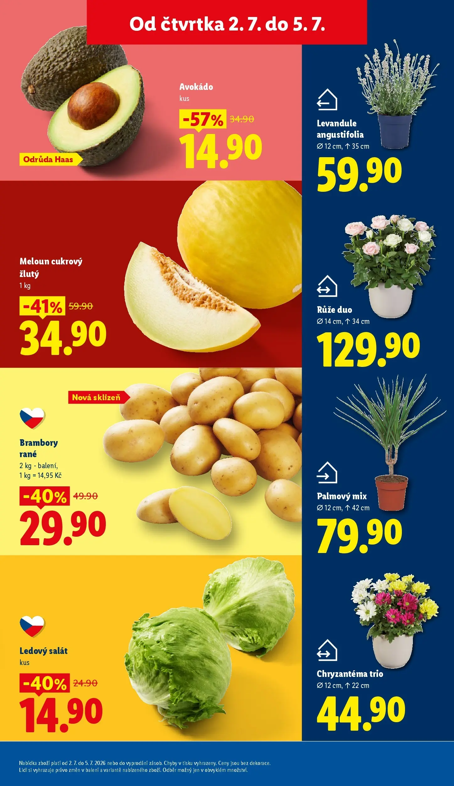 Lidl leták od 01.07.2026 - Nový akční leták | Strana: 11 | Produkty: Meloun, Salát, Brambory, Avokádo