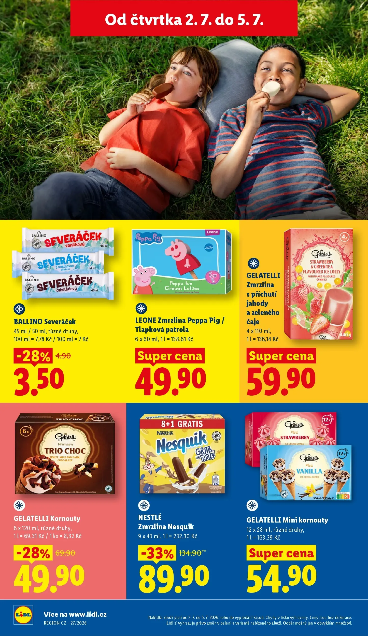 Lidl leták od 01.07.2026 - Nový akční leták | Strana: 18 | Produkty: Tlapková patrola, Jahody, Zmrzlina, Gelatelli