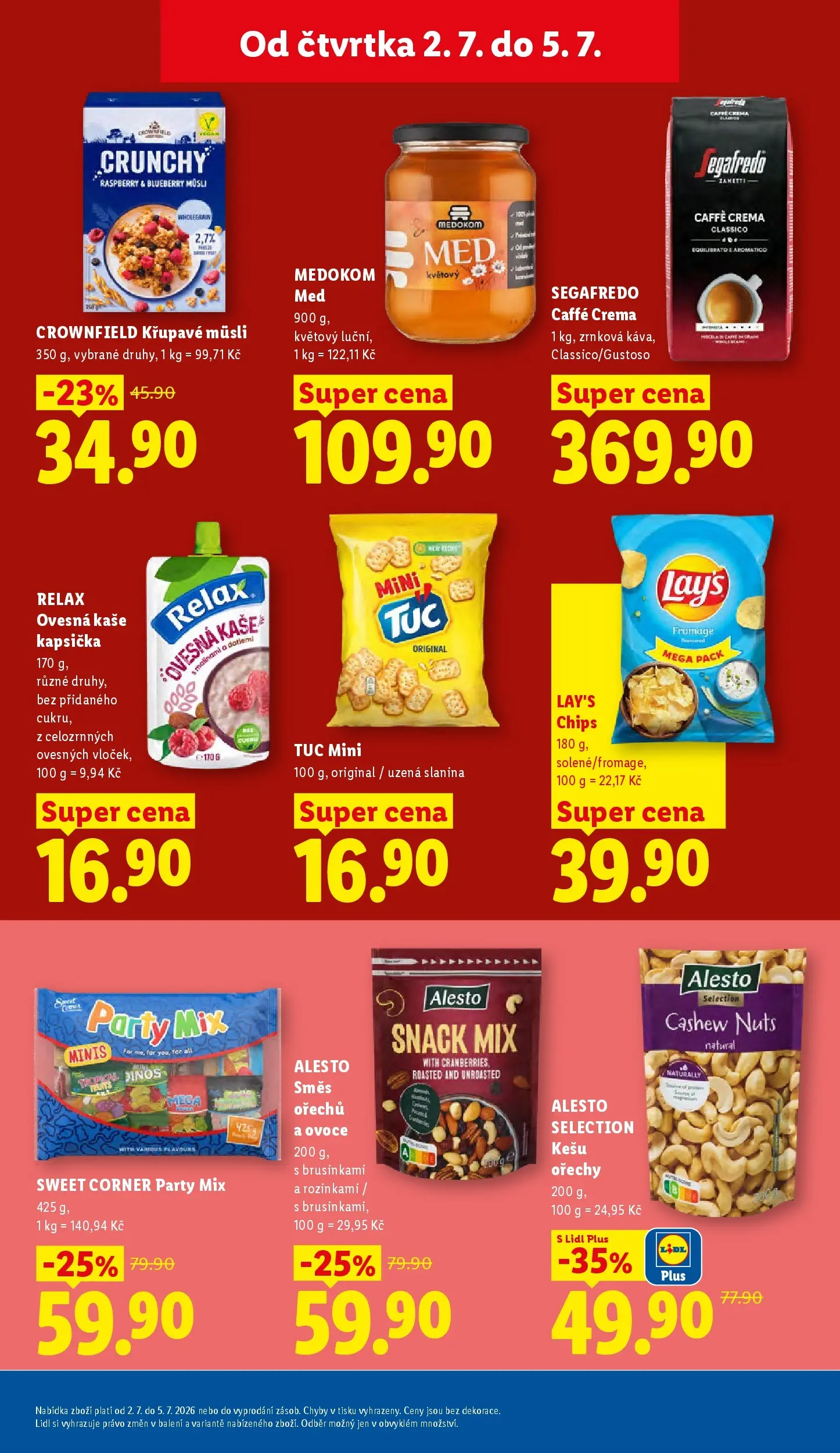 Lidl leták od 01.07.2026 - Nový akční leták | Strana: 21 | Produkty: Crema, Caffè crema, Müsli, Slanina