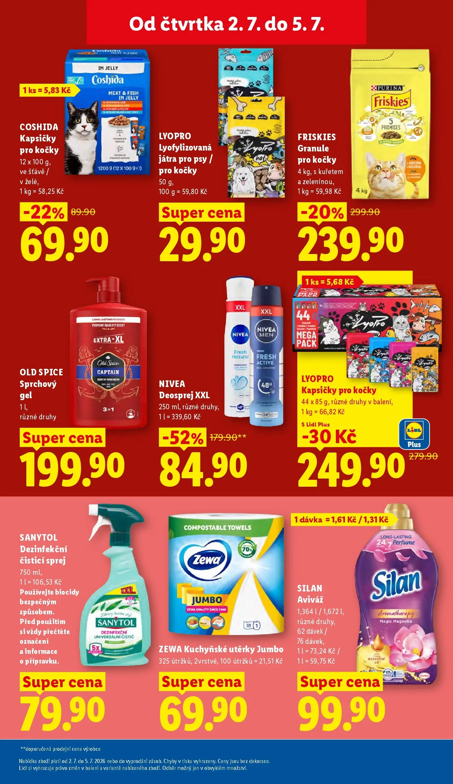 Lidl leták od 01.07.2026 - Nový akční leták | Strana: 25 | Produkty: Deodorant, Nivea, Kapsičky pro kočky, Granule pro kočky