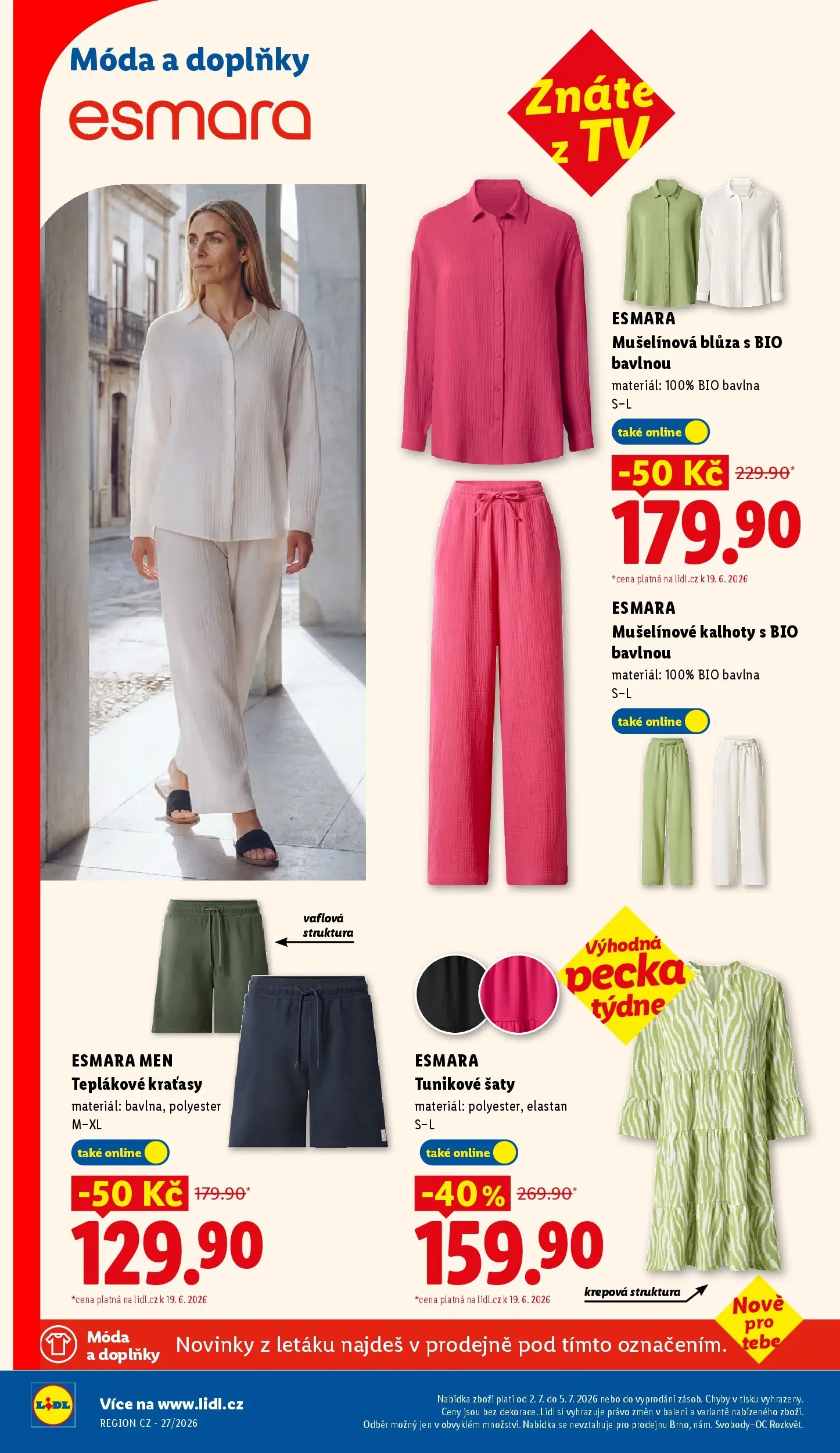 Lidl leták od 28.06.2026 - Nový akční leták | Strana: 20 | Produkty: Šaty, Kalhoty, Kraťasy