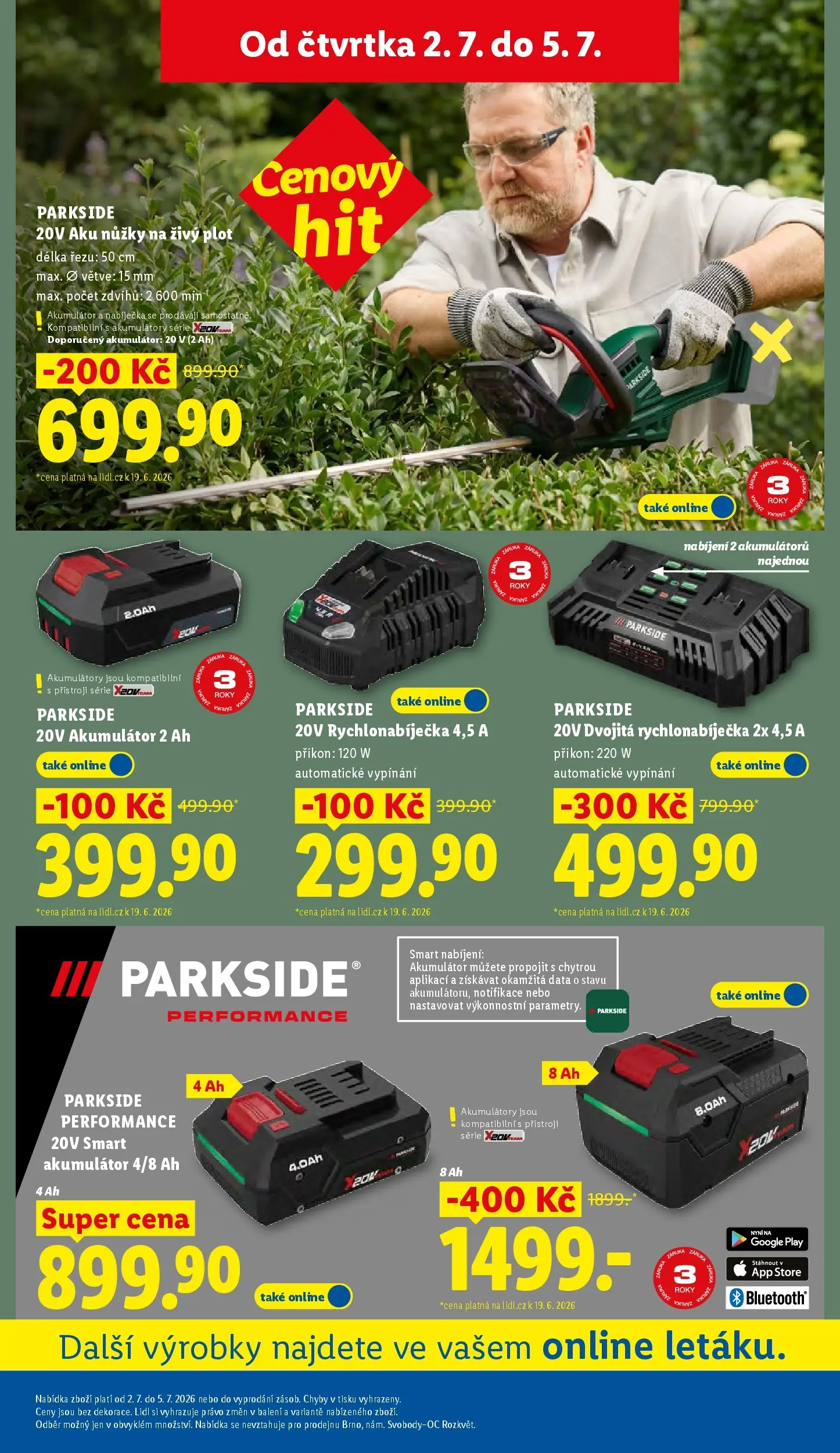 Lidl leták od 28.06.2026 - Nový akční leták | Strana: 27 | Produkty: Parkside, Nůžky, Aku nůžky na živý plot, Aku nůžky