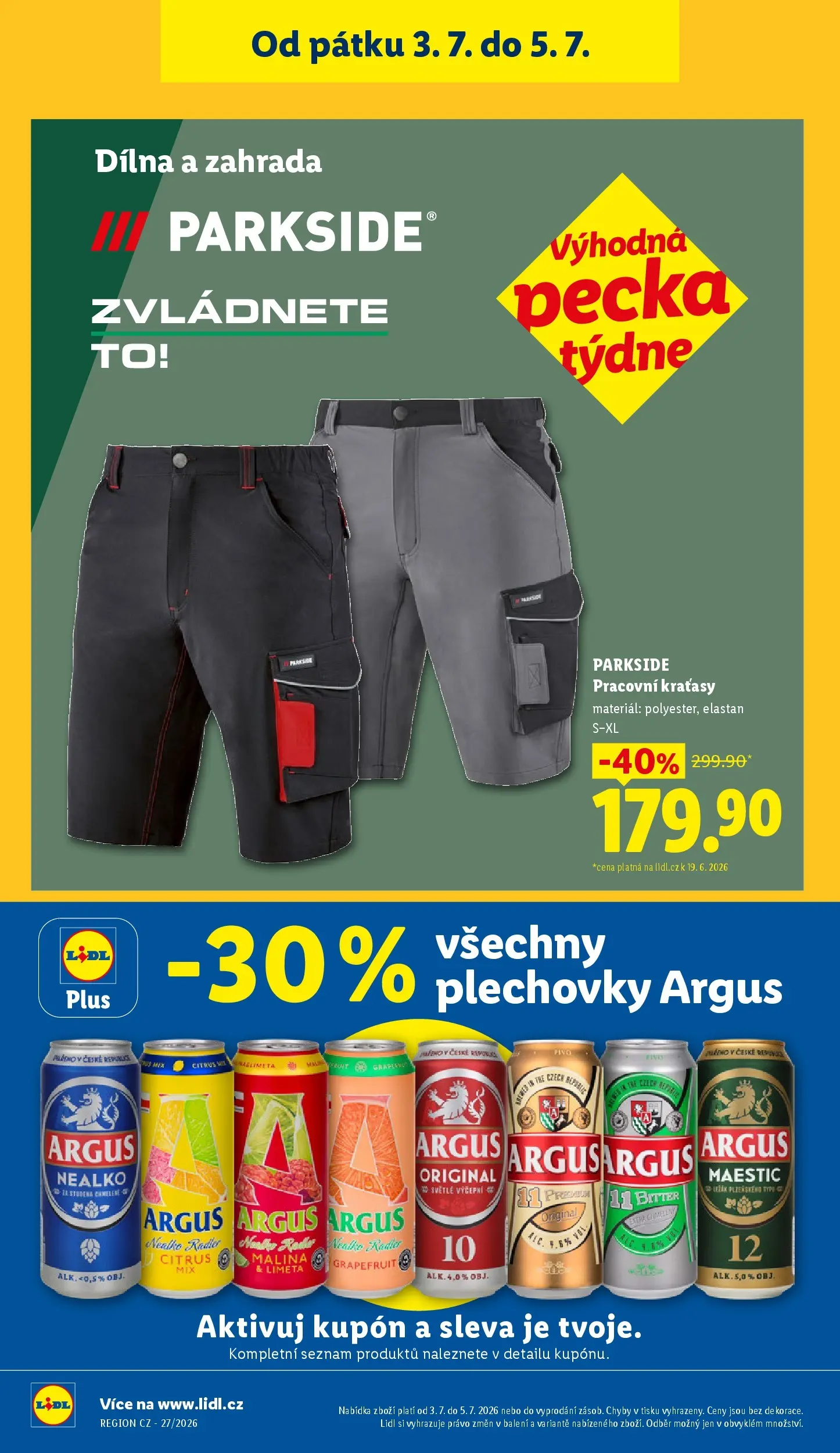 Lidl leták od 28.06.2026 - Nový akční leták | Strana: 30 | Produkty: Parkside, Zahrada, Argus, Radler