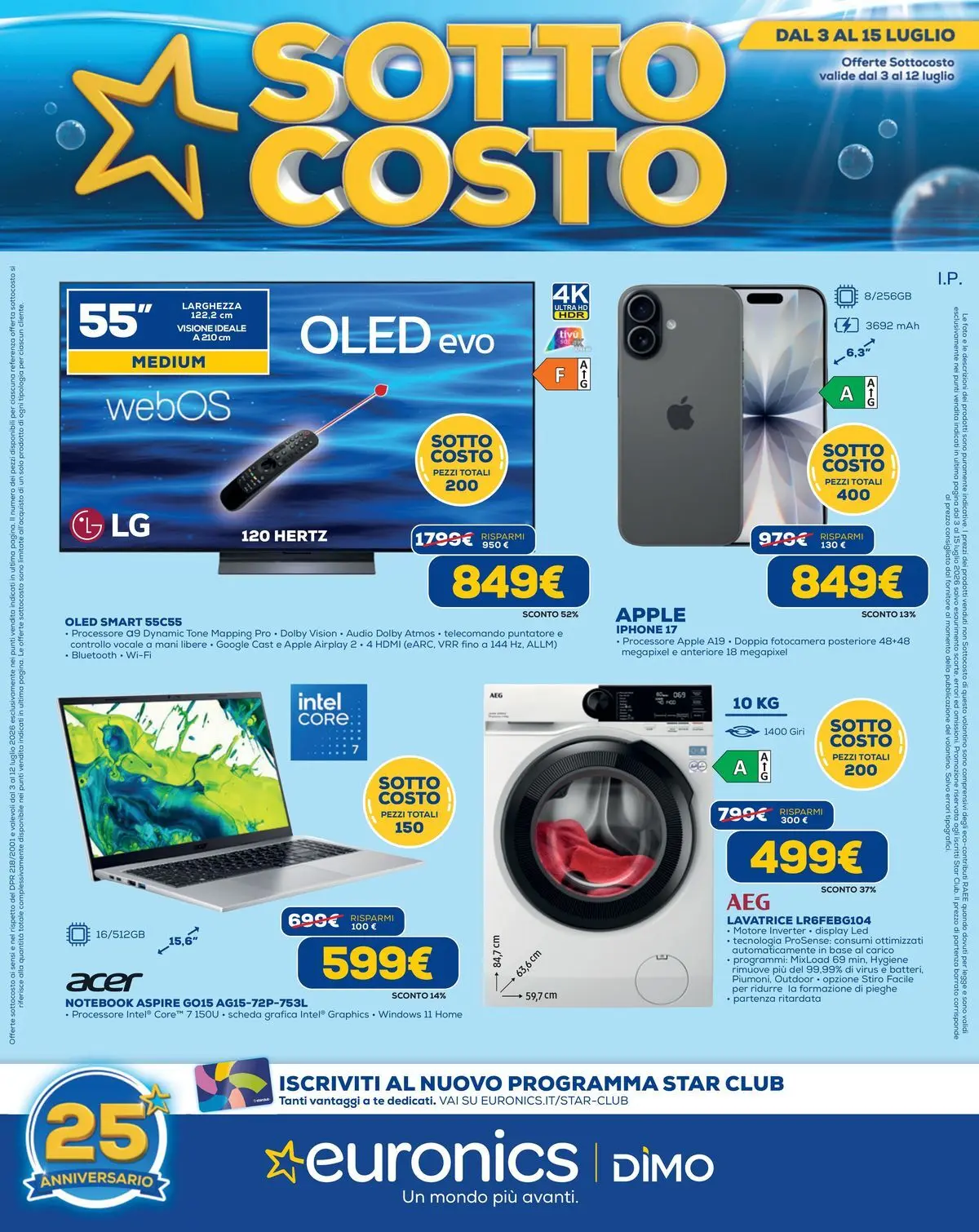Nuovo Euronics - SOTTOCOSTO dal 02/07/2026 > offerte anteprima 🛍️ | Pagina: 1 | Prodotti: Notebook, Telecomando, Tè, Lavatrice