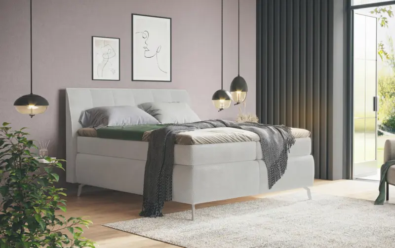 Boxspringbett Emily Creme ca. 160x200cm