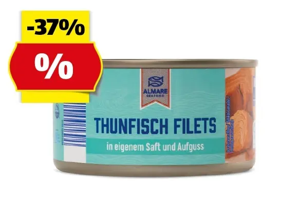ALMARE SEAFOOD Thunfischfilets in Aufguss, 195 g