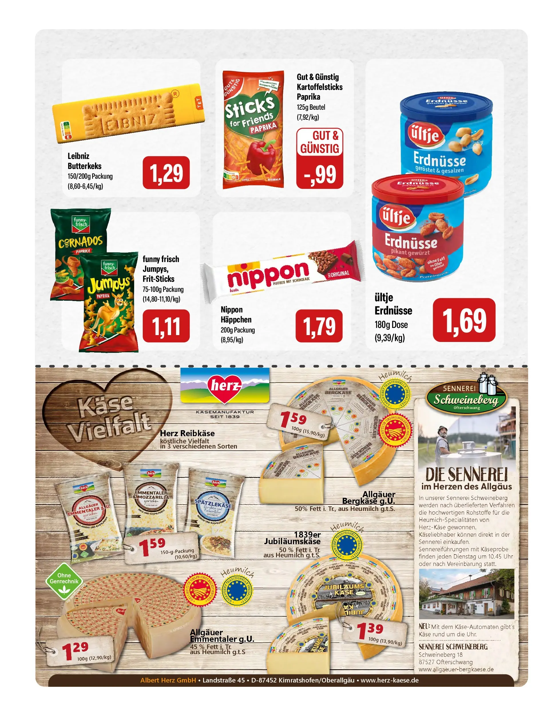 Feneberg Aktuelle Angebote (ab 01.07.2026) zum Blättern | Seite: 14 | Produkte: Erdnüsse, Schokolade, Funny frisch, Paprika