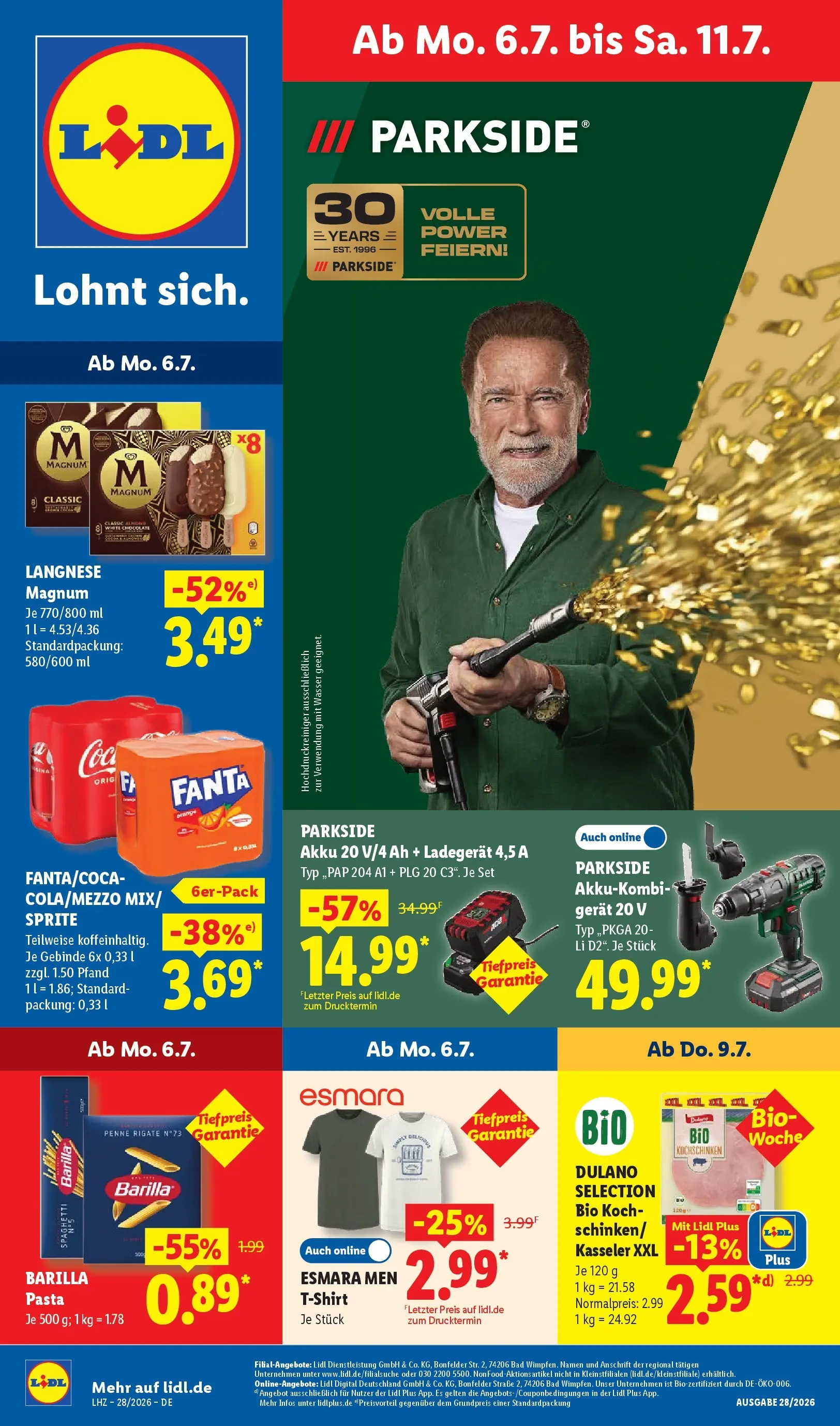 Lidl Prospekt Villingen-schwenningen (ab 05.07.2026) zum Blättern » Angebote | Seite: 1 | Produkte: Fanta, Sprite, Barilla, Wasser
