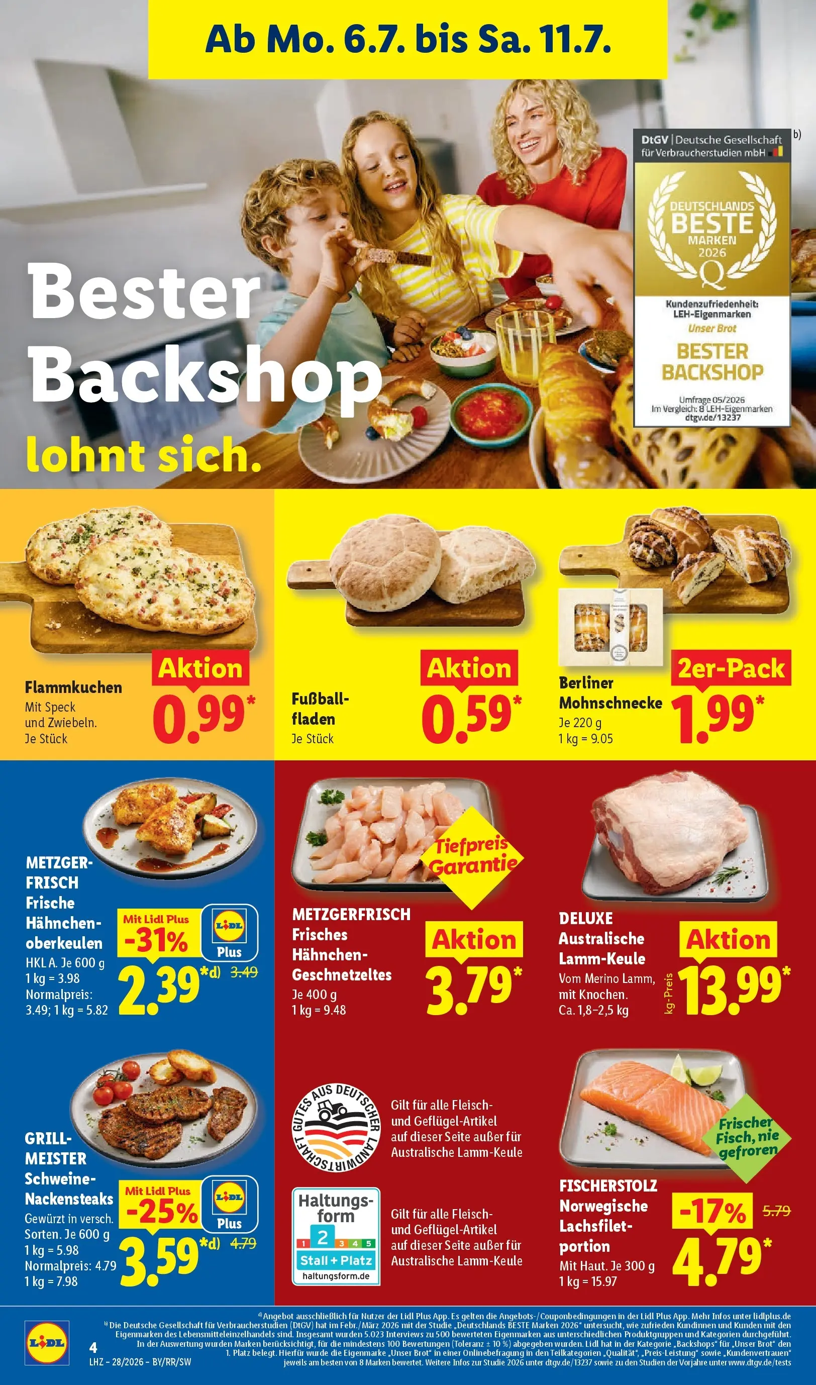 Lidl Prospekt Villingen-schwenningen (ab 05.07.2026) zum Blättern » Angebote | Seite: 10 | Produkte: Lammkeule, Grill, Fußball, Fleisch