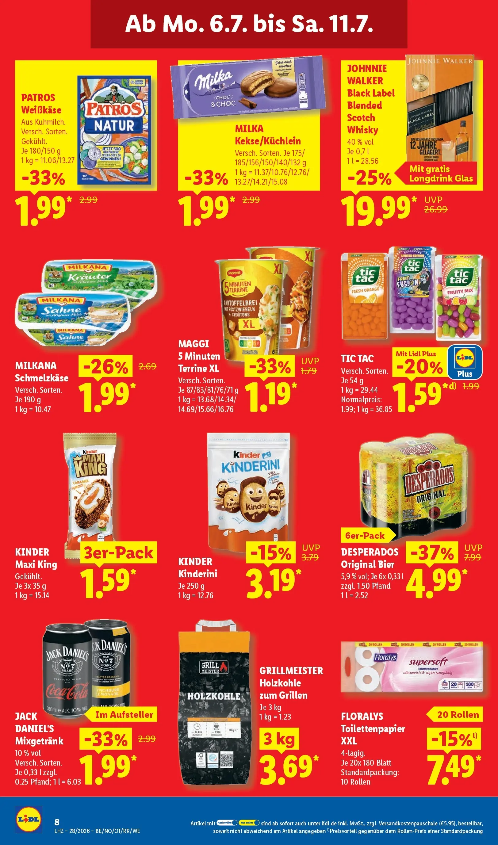 Lidl Prospekt Künzell (ab 05.07.2026) zum Blättern » Angebote | Seite: 14 | Produkte: Feta, Bier, Milka, Maggi 5 minuten terrine
