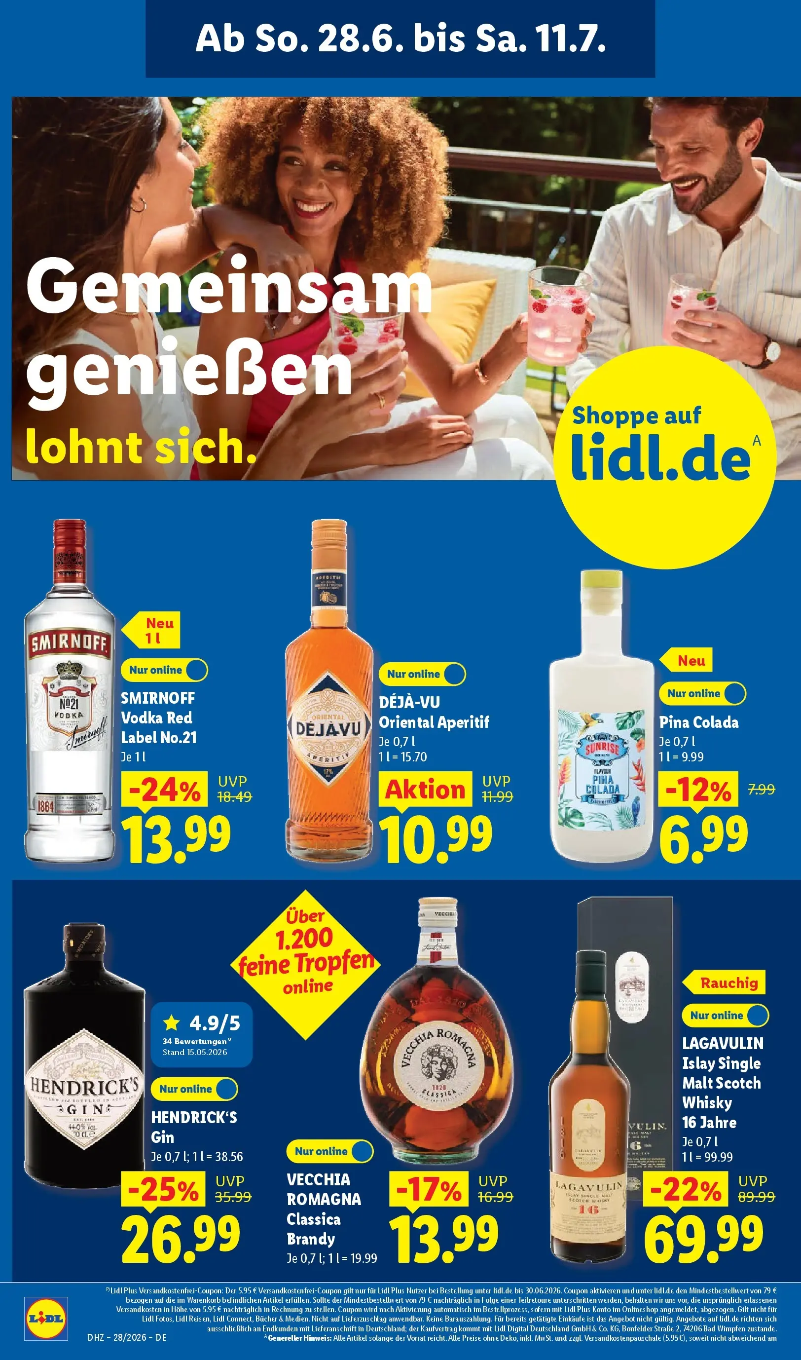 Lidl Prospekt Villingen-schwenningen (ab 05.07.2026) zum Blättern » Angebote | Seite: 20 | Produkte: Whisky, Bad, Smirnoff, Vodka