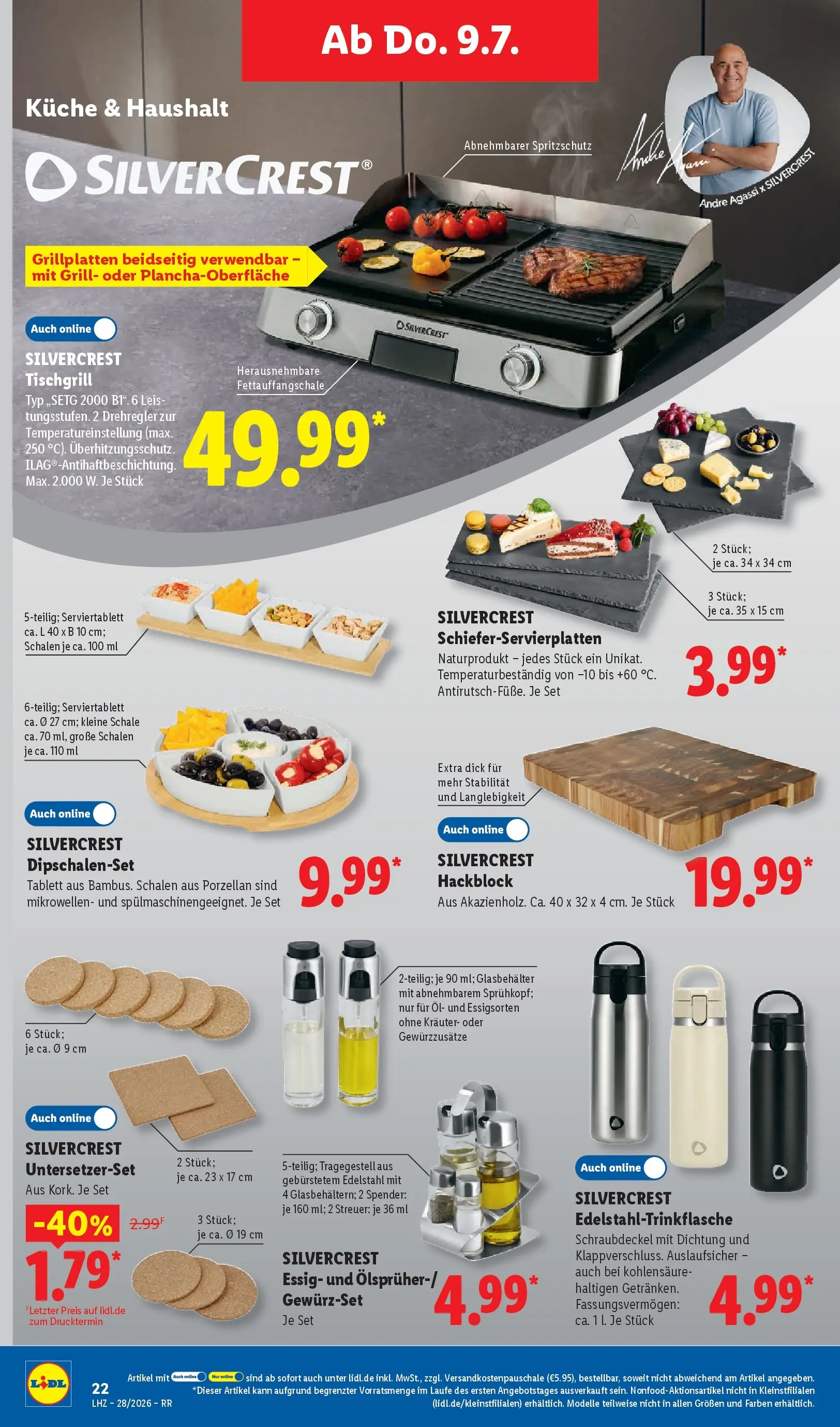 Lidl Prospekt Hagen (ab 05.07.2026) zum Blättern » Angebote | Seite: 40 | Produkte: Grill, Öl, Essig, Küche