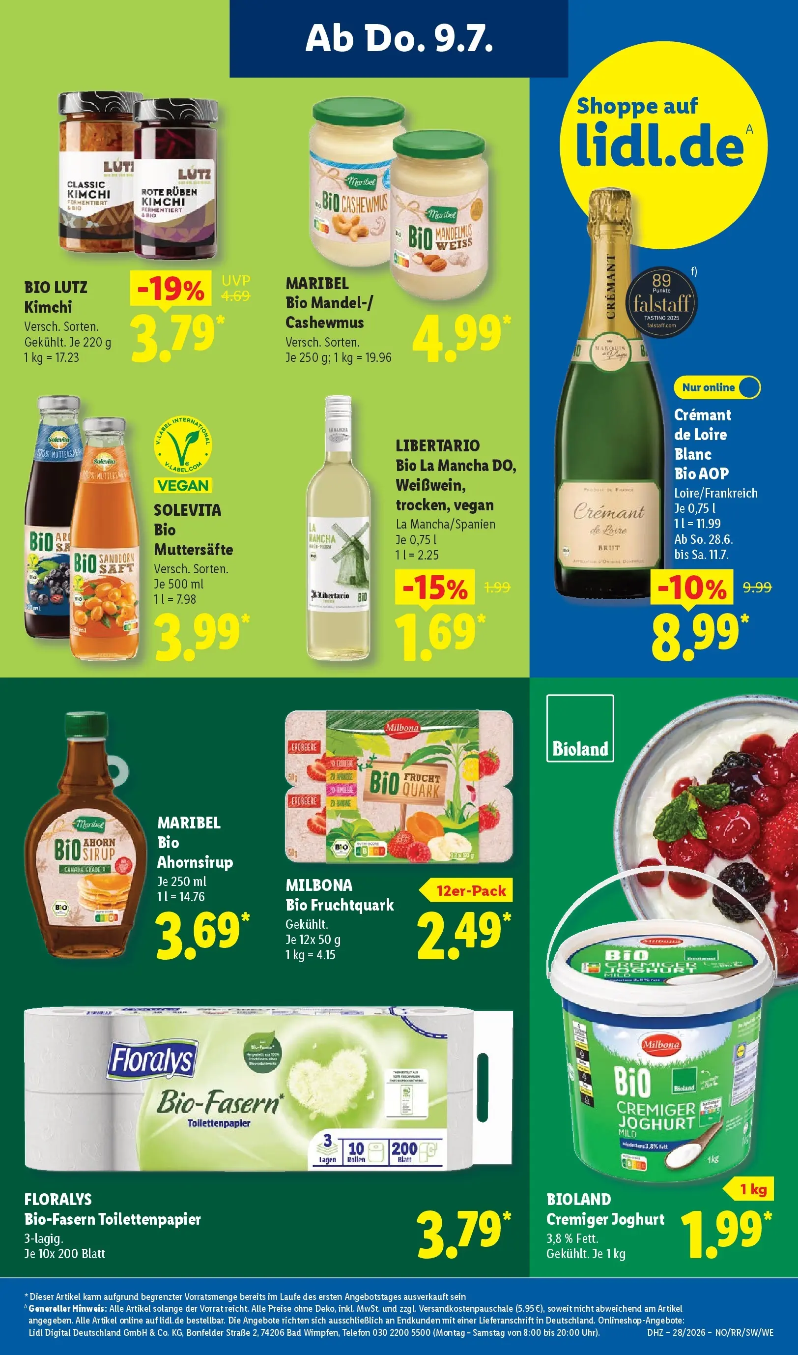 Lidl Prospekt Villingen-schwenningen (ab 05.07.2026) zum Blättern » Angebote | Seite: 51 | Produkte: Quark, Butter, Joghurt, Bad