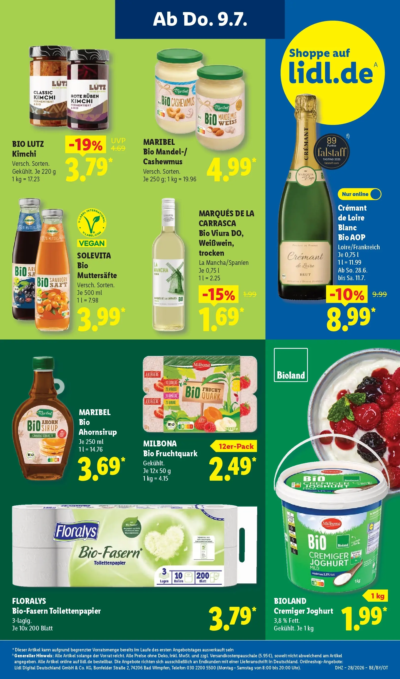 Lidl Prospekt Mahlow (ab 06.07.2026) zum Blättern » Angebote | Seite: 51 | Produkte: Quark, Butter, Joghurt, Bad