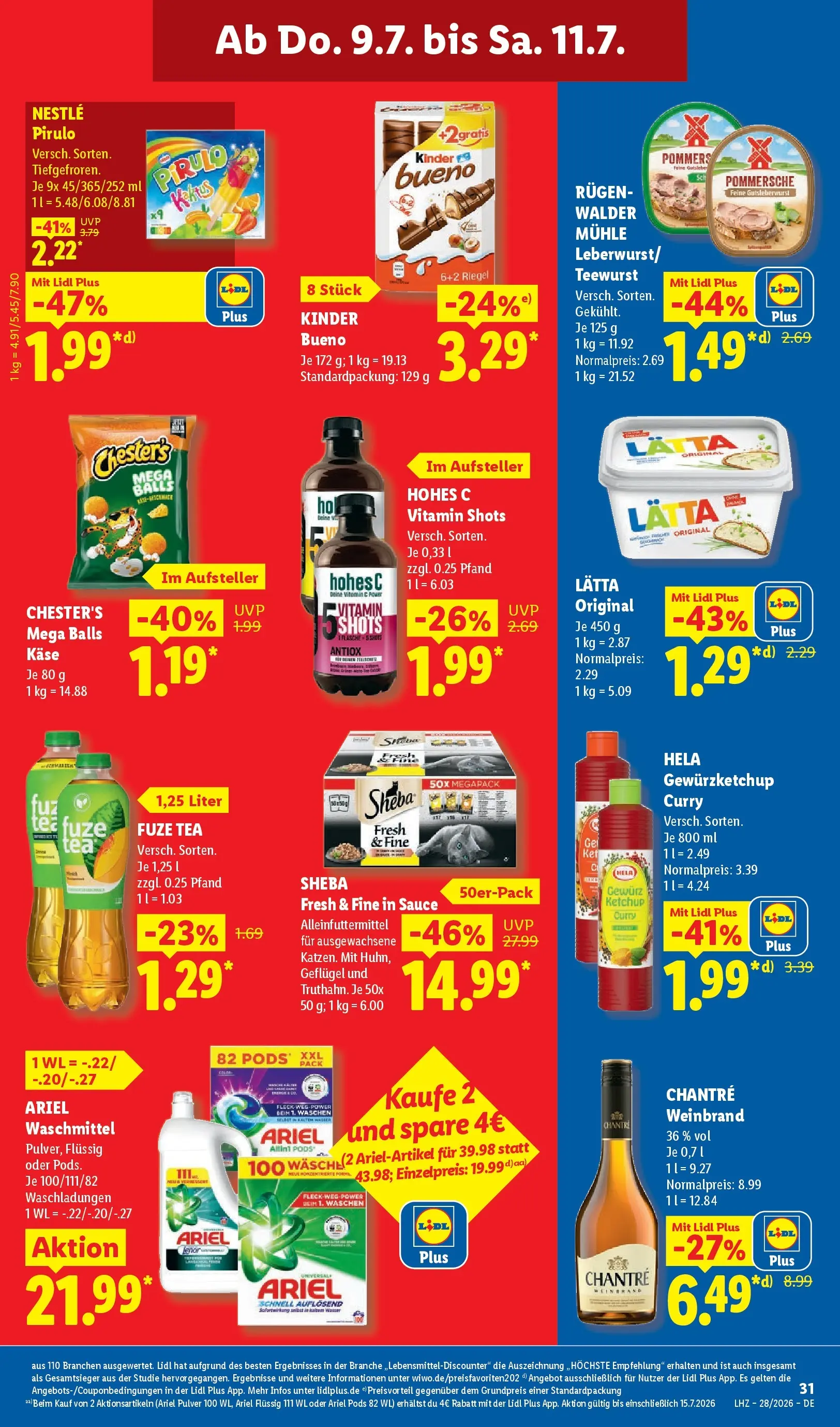 Lidl Prospekt Villingen-schwenningen (ab 05.07.2026) zum Blättern » Angebote | Seite: 57 | Produkte: Waschmittel, Chantré, Hohes c, Ketchup