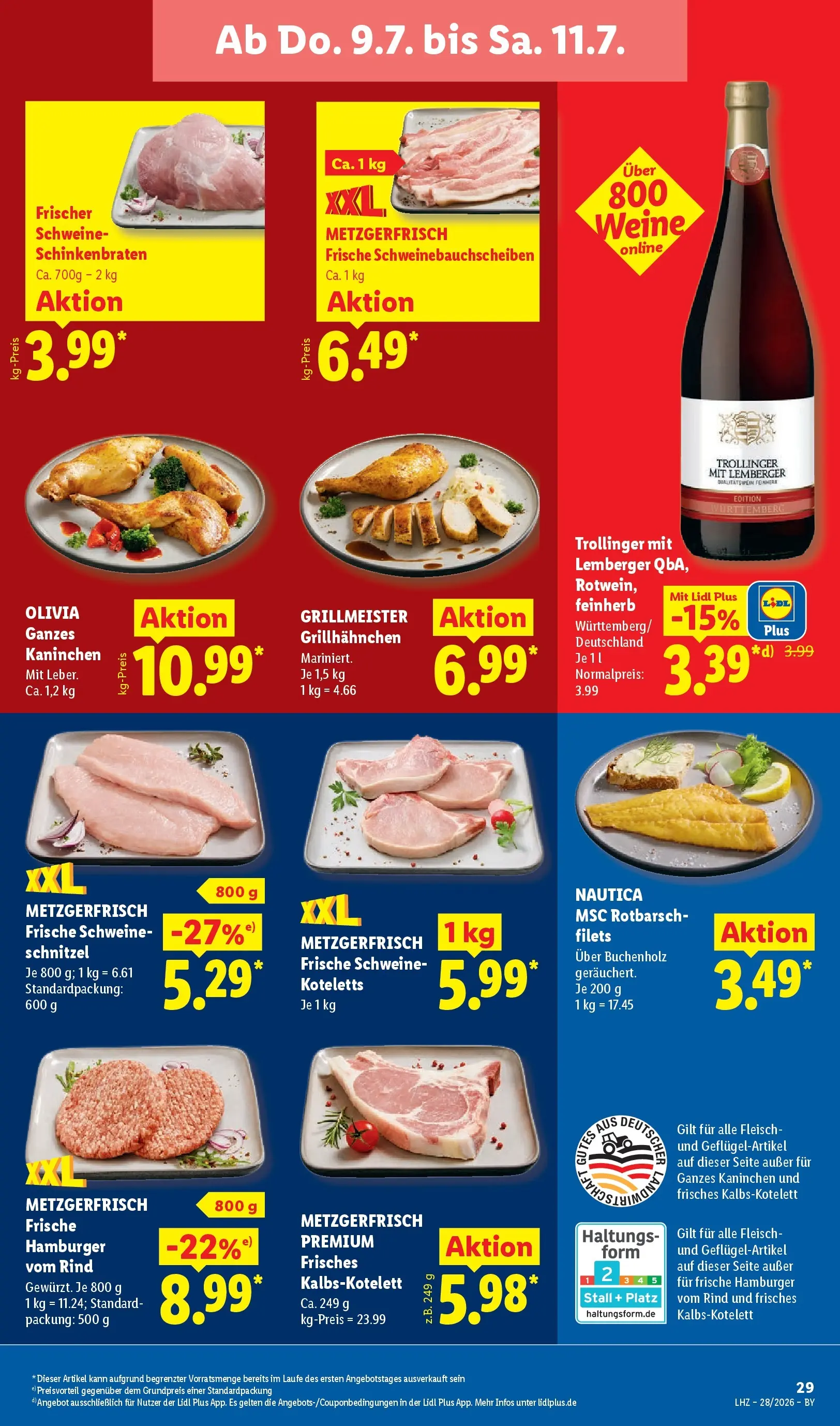 Lidl Prospekt Hof-innenstadt (ab 06.07.2026) zum Blättern » Angebote | Seite: 55 | Produkte: Kaninchen, Schnitzel, Fleisch