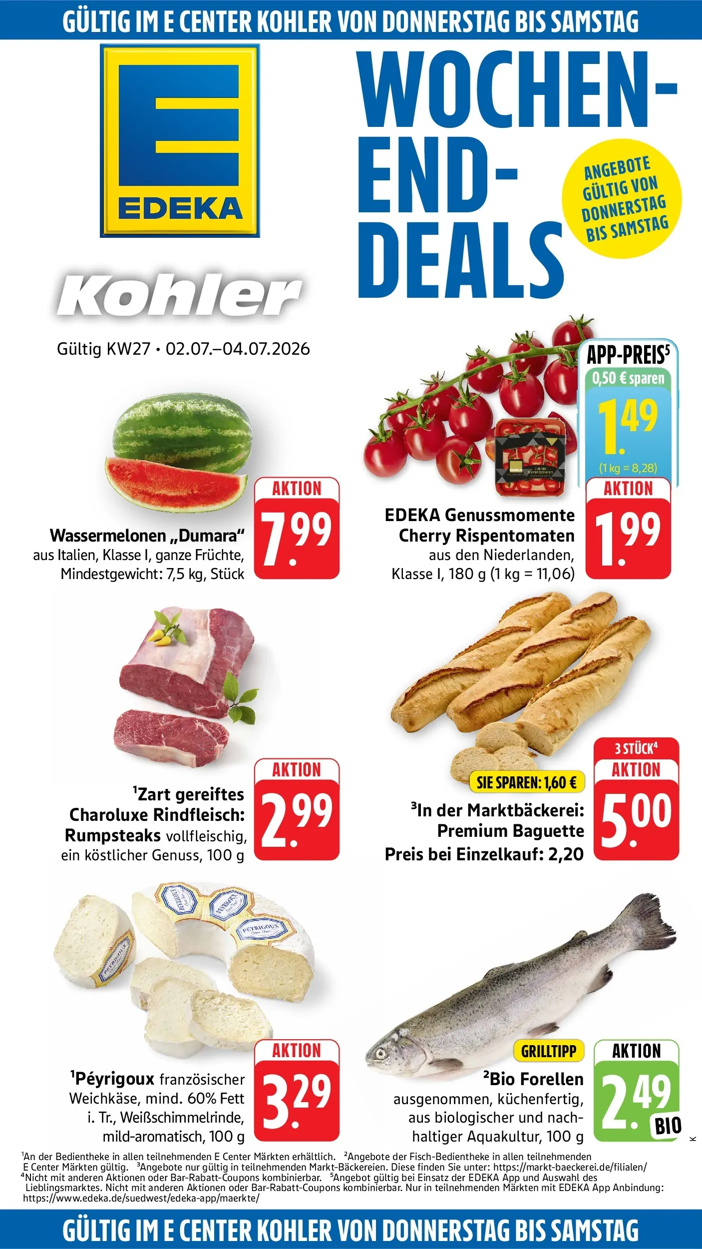 Edeka prospekt Ettenheim (ab 29.06.2026) ยป Angebote Online | Seite: 45 | Produkte: Baguette, Rindfleisch Edeka prospekt Ettenheim (ab 29.06.2026) ยป Angebote Online | Seite: 45 | Produkte: Baguette, Rindfleisch