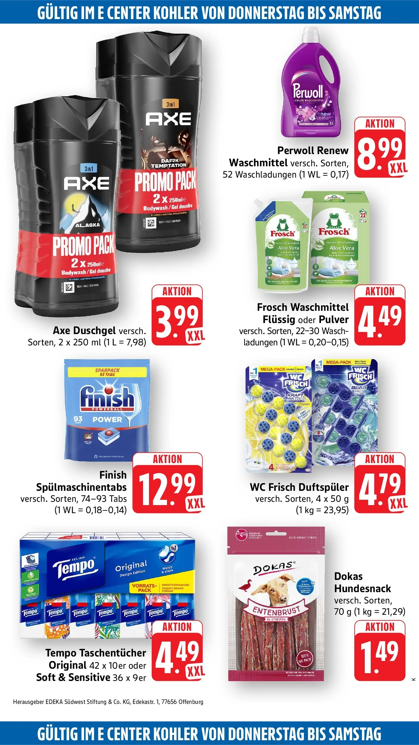 Edeka prospekt Ettenheim (ab 29.06.2026) ยป Angebote Online | Seite: 54 | Produkte: Finish, Duschgel, Wc frisch, Ente Edeka prospekt Ettenheim (ab 29.06.2026) ยป Angebote Online | Seite: 54 | Produkte: Finish, Duschgel, Wc frisch, Ente