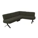 M&ouml;belix Eckbank gr&uuml;n mit Metallbeinen Ulmo 248x176 cm