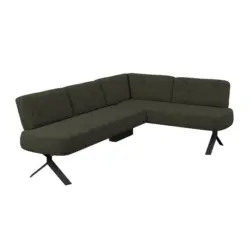 Eckbank gr&uuml;n mit Metallbeinen Ulmo 248x176 cm