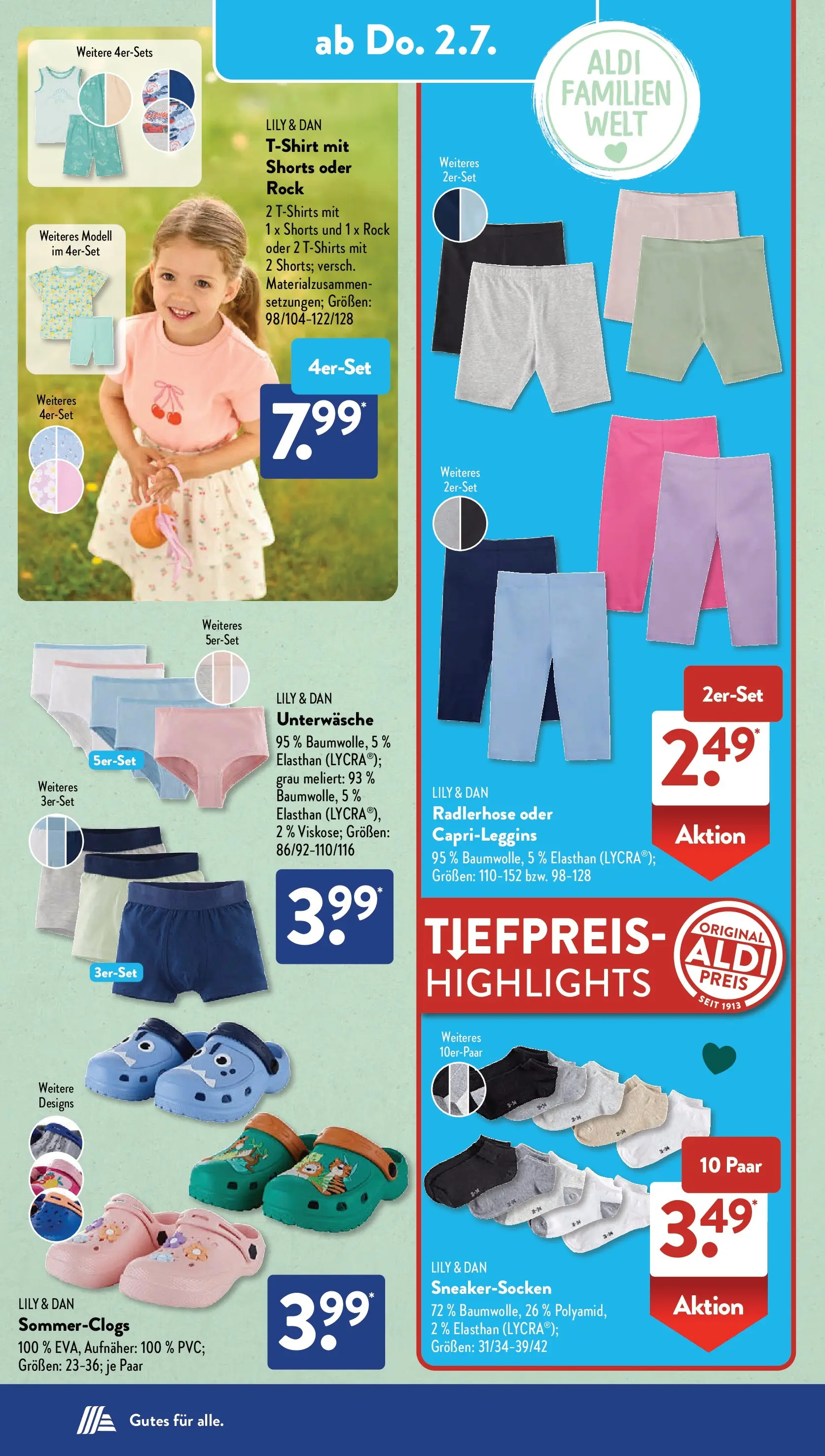 Aldi Süd - Aldi Süd: Wochenangebote (ab 28.06.2026) zum Blättern | Seite: 17 | Produkte: Radlerhose, Rock, Unterwäsche