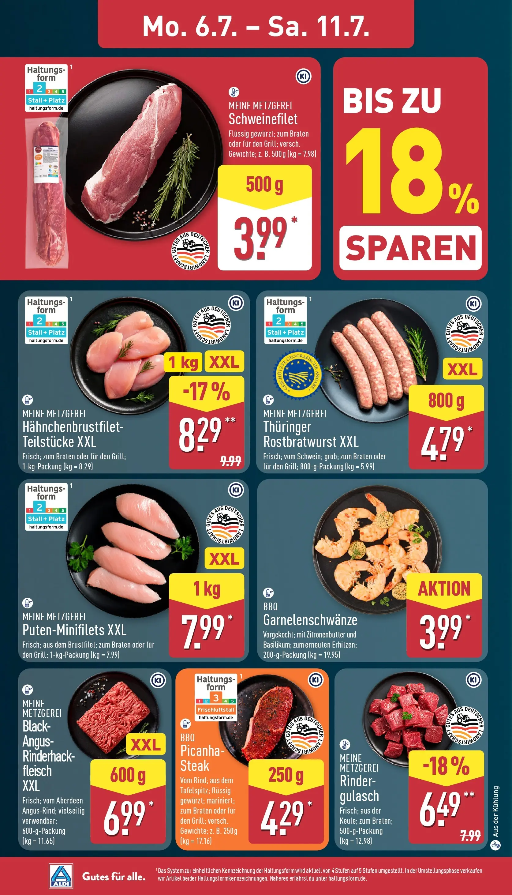 Aldi - ALDI Nord: Wochenangebote (ab 05.07.2026) » Angebote Online | Seite: 6 | Produkte: Schweinefilet, Gulasch, Steak, Fleisch