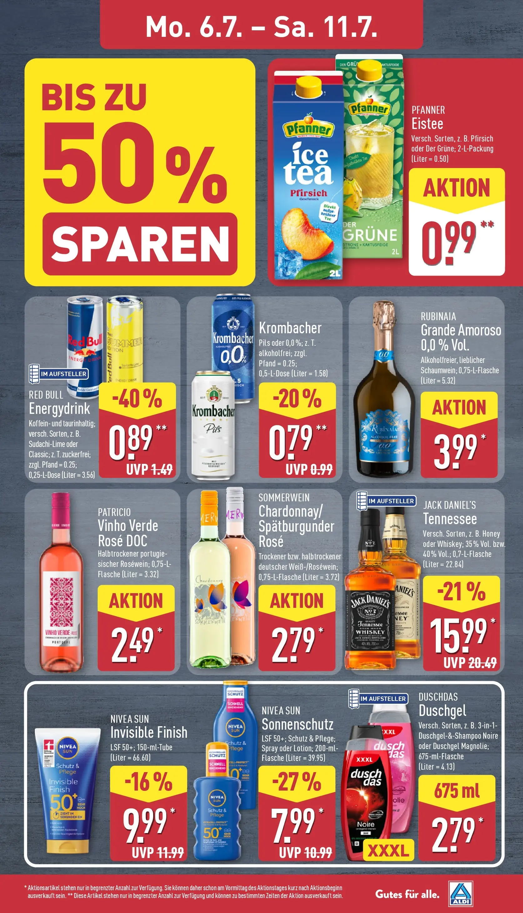Aldi - ALDI Nord: Wochenangebote (ab 05.07.2026) » Angebote Online | Seite: 11 | Produkte: Jack Daniel's, Pfanner eistee, Shampoo, Pfirsich