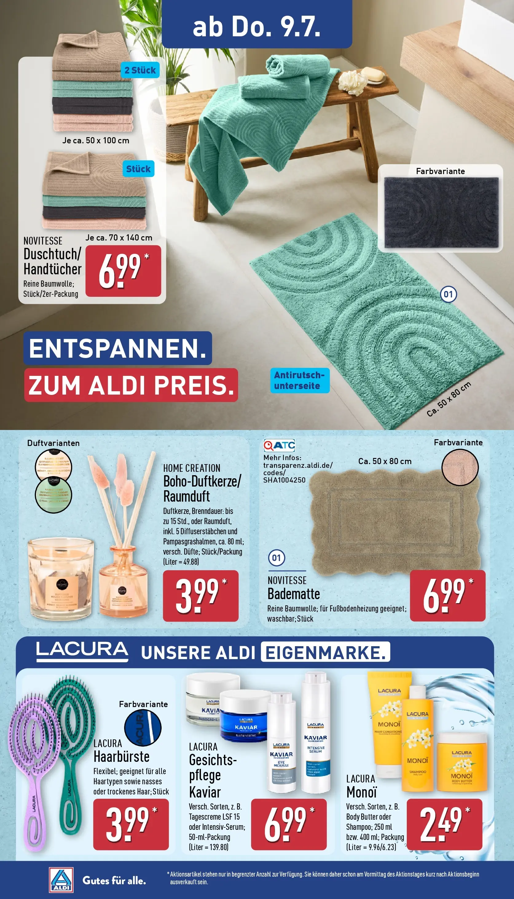 Aldi - ALDI Nord: Wochenangebote (ab 05.07.2026) » Angebote Online | Seite: 24 | Produkte: Butter, Shampoo, Nachtcreme, Home creation