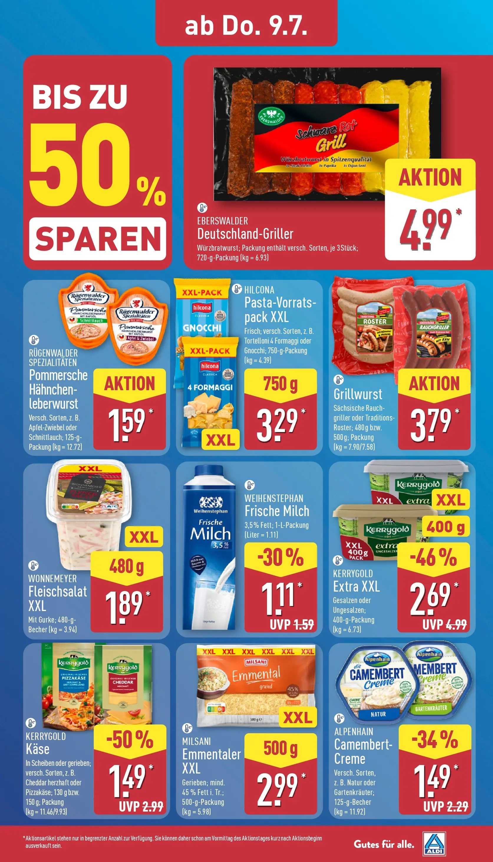 Aldi - ALDI Nord: Wochenangebote (ab 05.07.2026) » Angebote Online | Seite: 31 | Produkte: Milch, Käse, Wurst, Griller