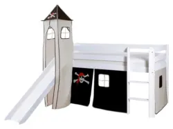 Spielbett "Kasper",aus Kiefer, schwarz/wei&szlig;