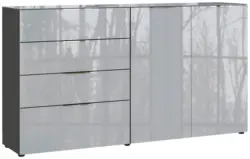 Sideboard Oakland in Grau/Graphitfarben