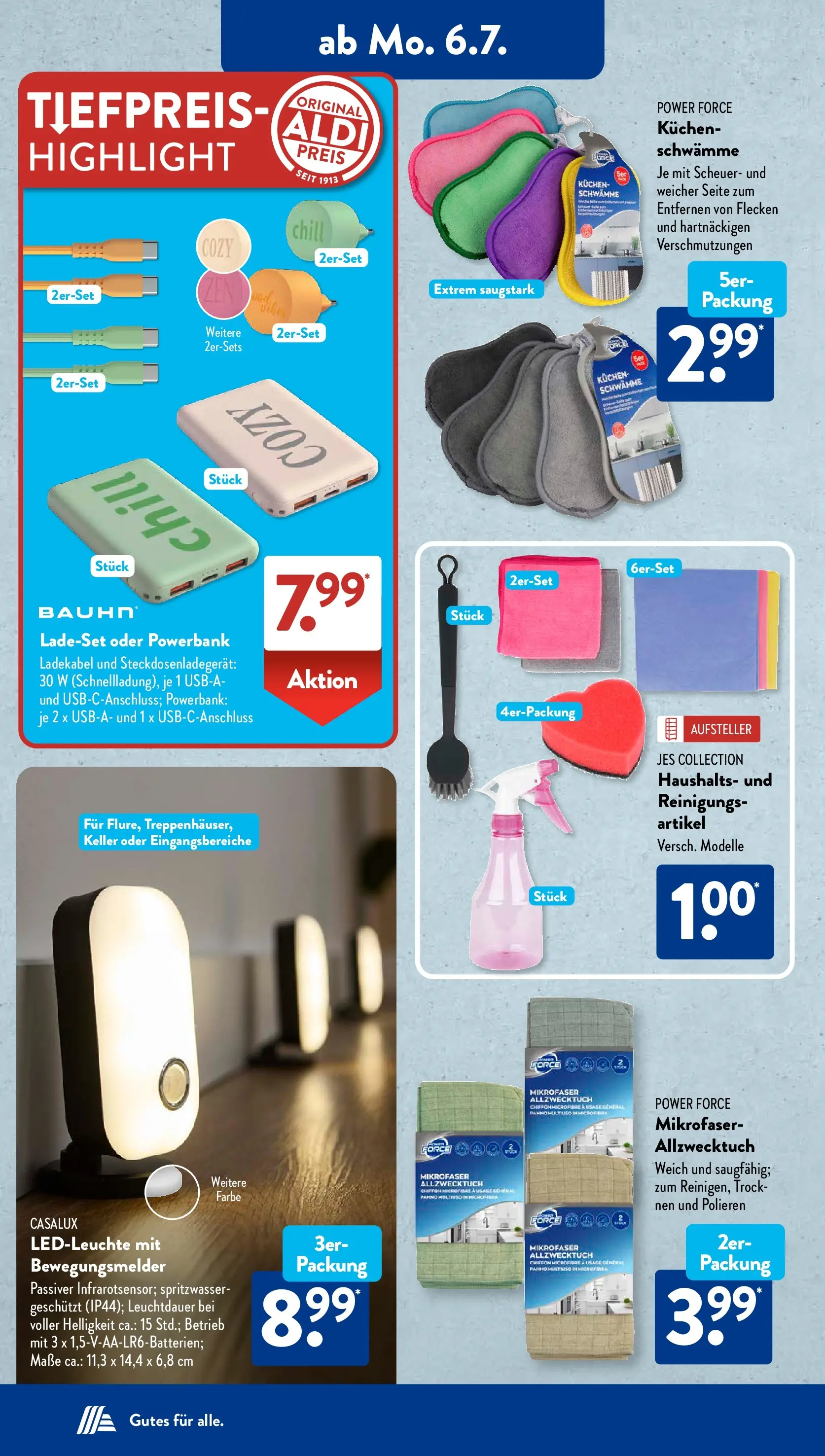 Aldi Süd - Aldi Süd: Wochenangebote (ab 05.07.2026) zum Blättern | Seite: 11 | Produkte: Ladekabel, Kuchen, Powerbank