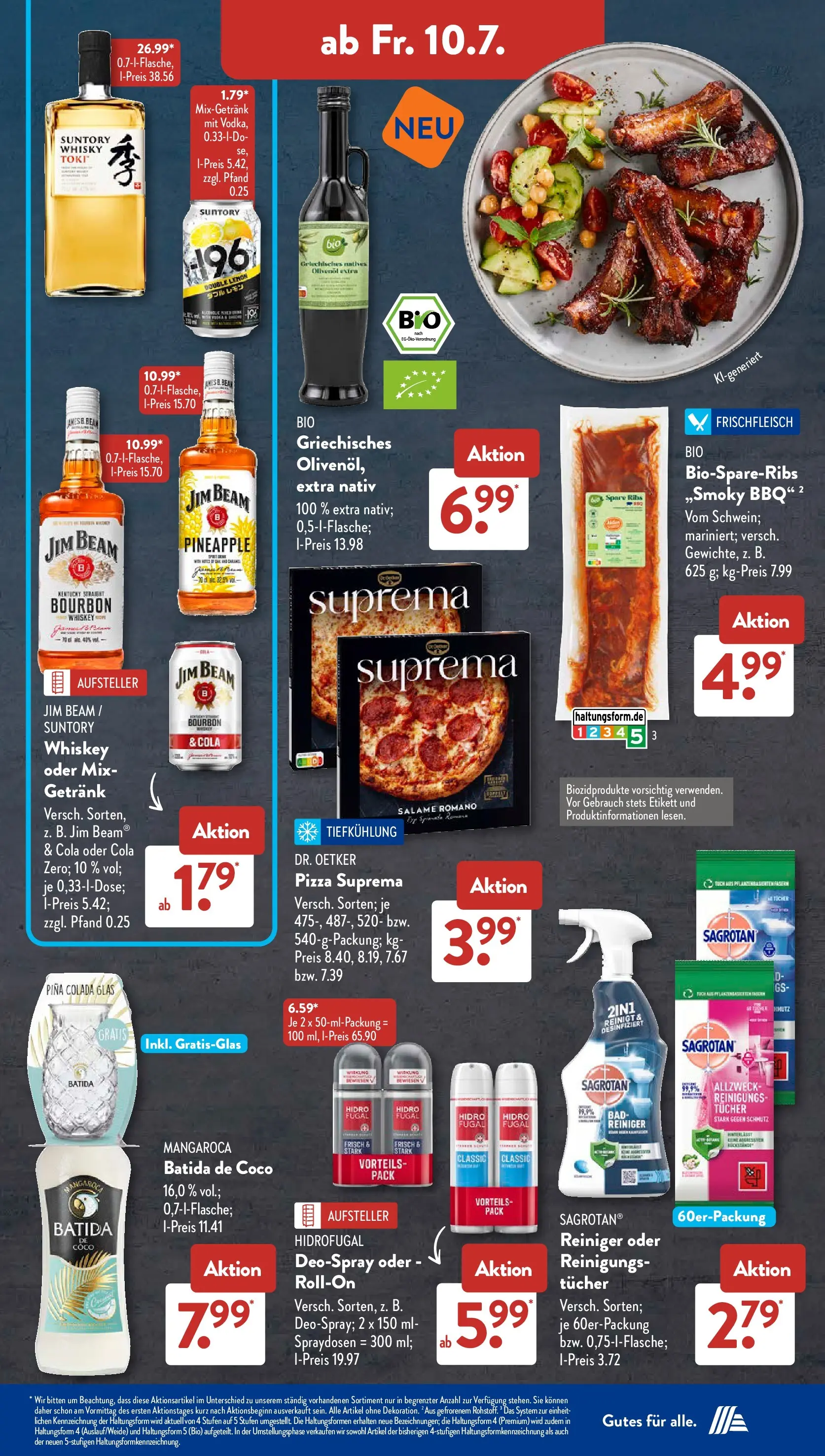 Aldi Süd - Aldi Süd: Wochenangebote (ab 05.07.2026) zum Blättern | Seite: 22 | Produkte: Jim beam, Olivenol, Spare ribs, Pizza
