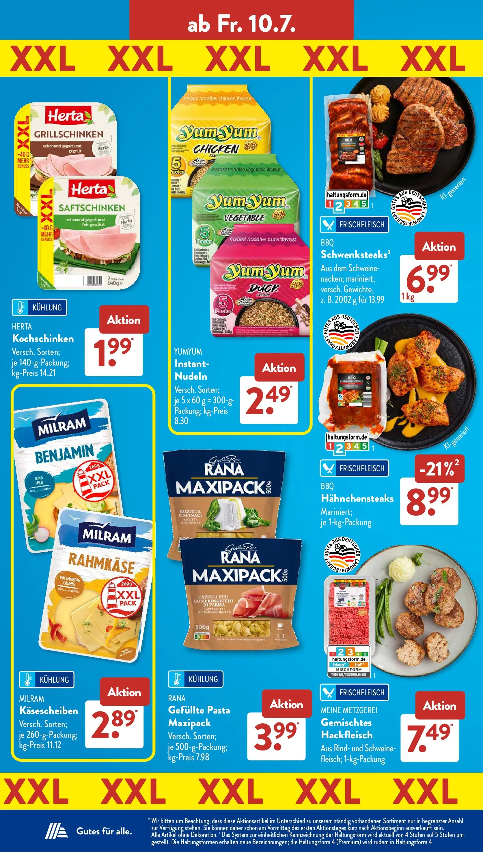 Aldi Süd - Aldi Süd: Wochenangebote (ab 05.07.2026) zum Blättern | Seite: 23 | Produkte: Milram, Pasta, Nudeln, Hackfleisch