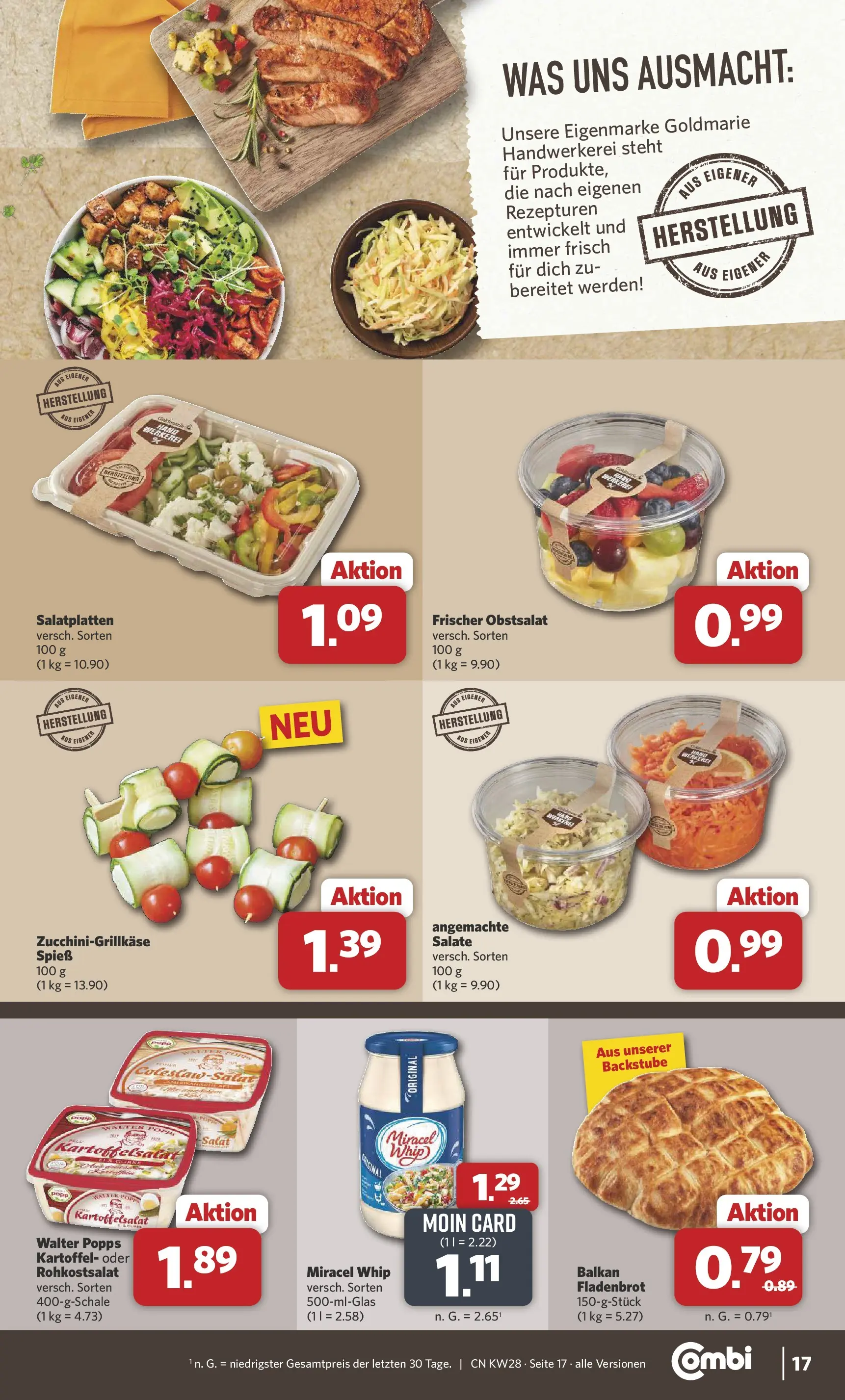 Combi Prospekt Twistringen (ab 06.07.2026) zum Blättern | Seite: 17 | Produkte: Miracel whip, Salat