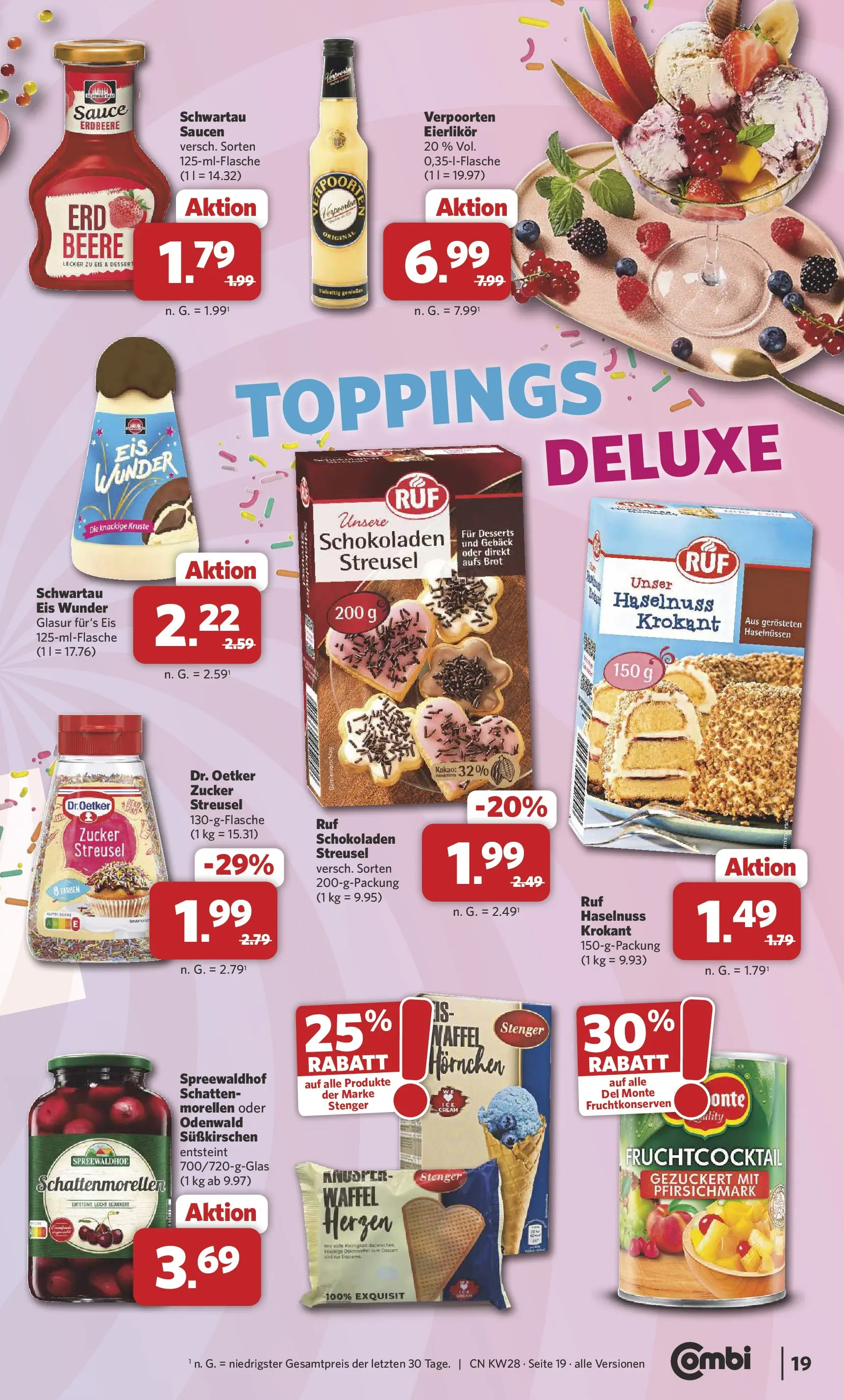 Combi Prospekt Twistringen (ab 06.07.2026) zum Blättern | Seite: 19 | Produkte: Zucker, Brot, Eis
