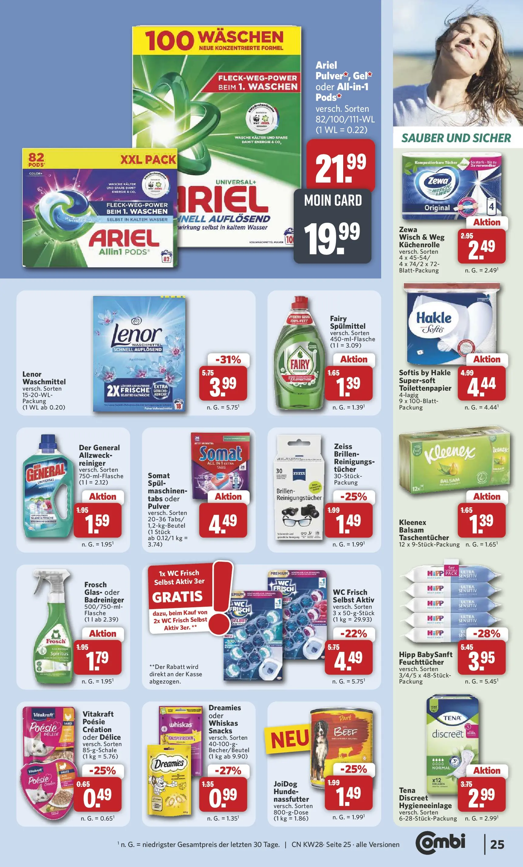 Combi Prospekt Twistringen (ab 06.07.2026) zum Blättern | Seite: 25 | Produkte: Lenor, Zewa, Whiskas, Toilettenpapier