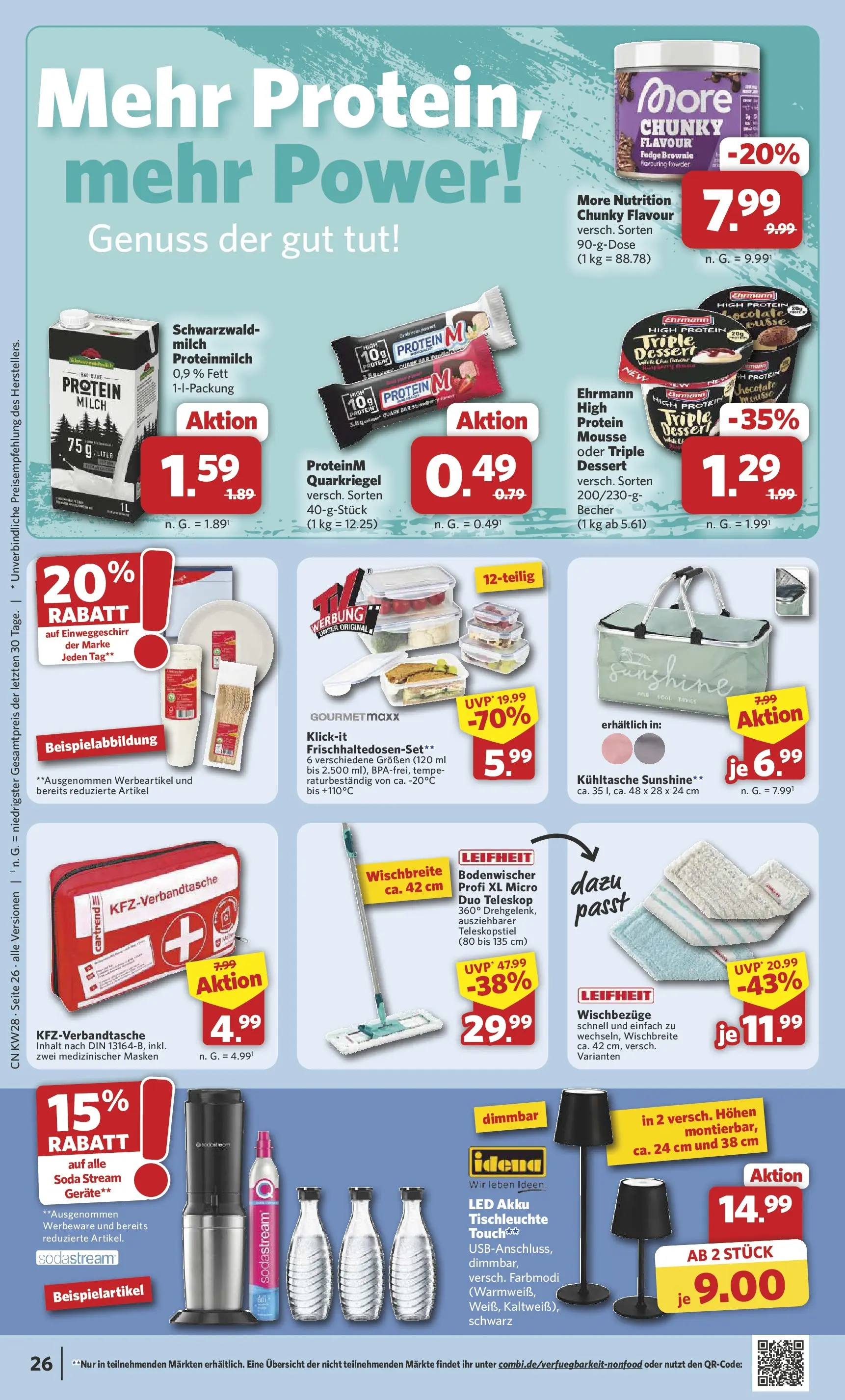 Combi Prospekt Twistringen (ab 06.07.2026) zum Blättern | Seite: 26 | Produkte: Quark, Milch, Sodastream