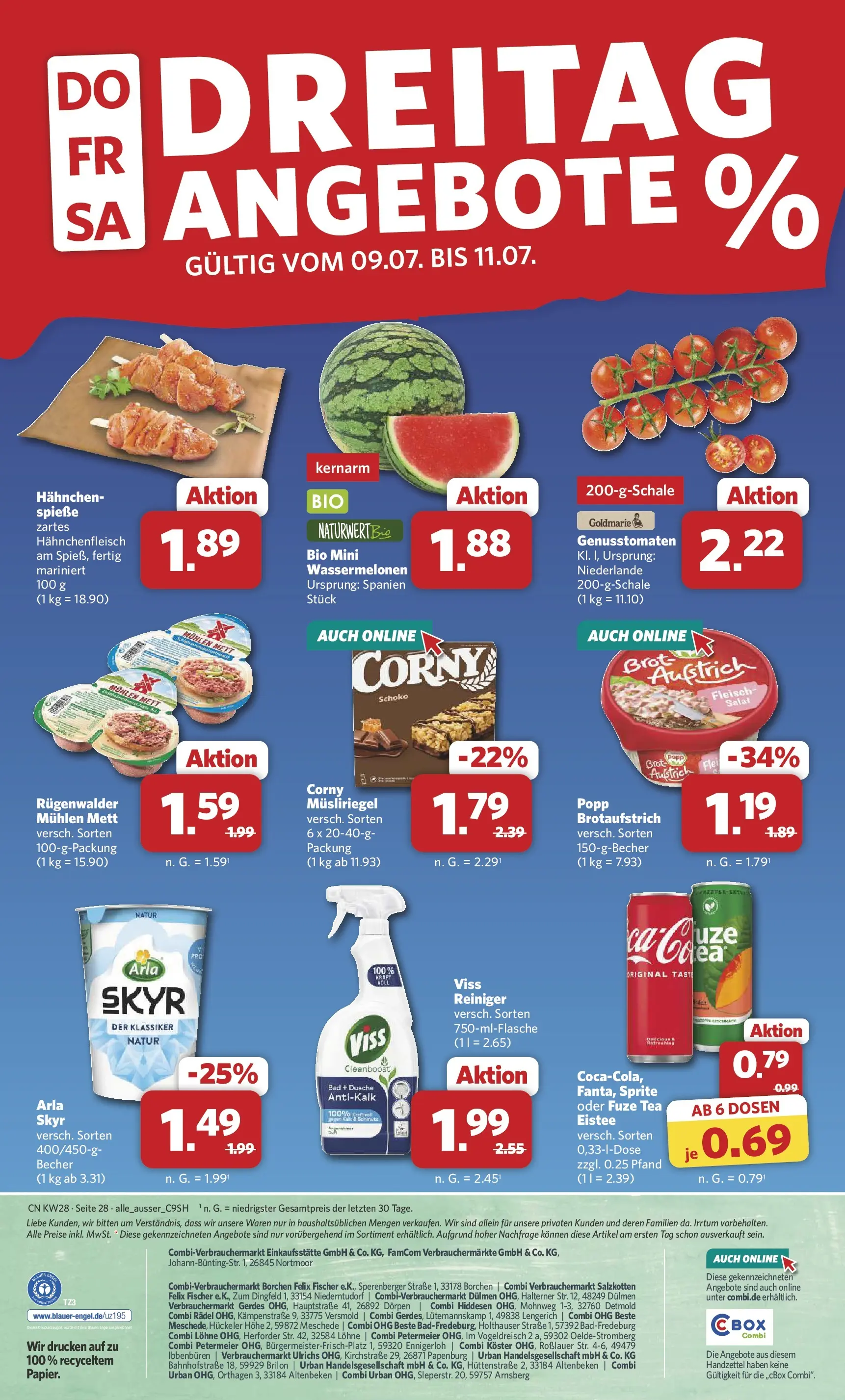 Combi Prospekt Twistringen (ab 06.07.2026) zum Blättern | Seite: 28 | Produkte: Hahnchen, Box, Bad, Dusche