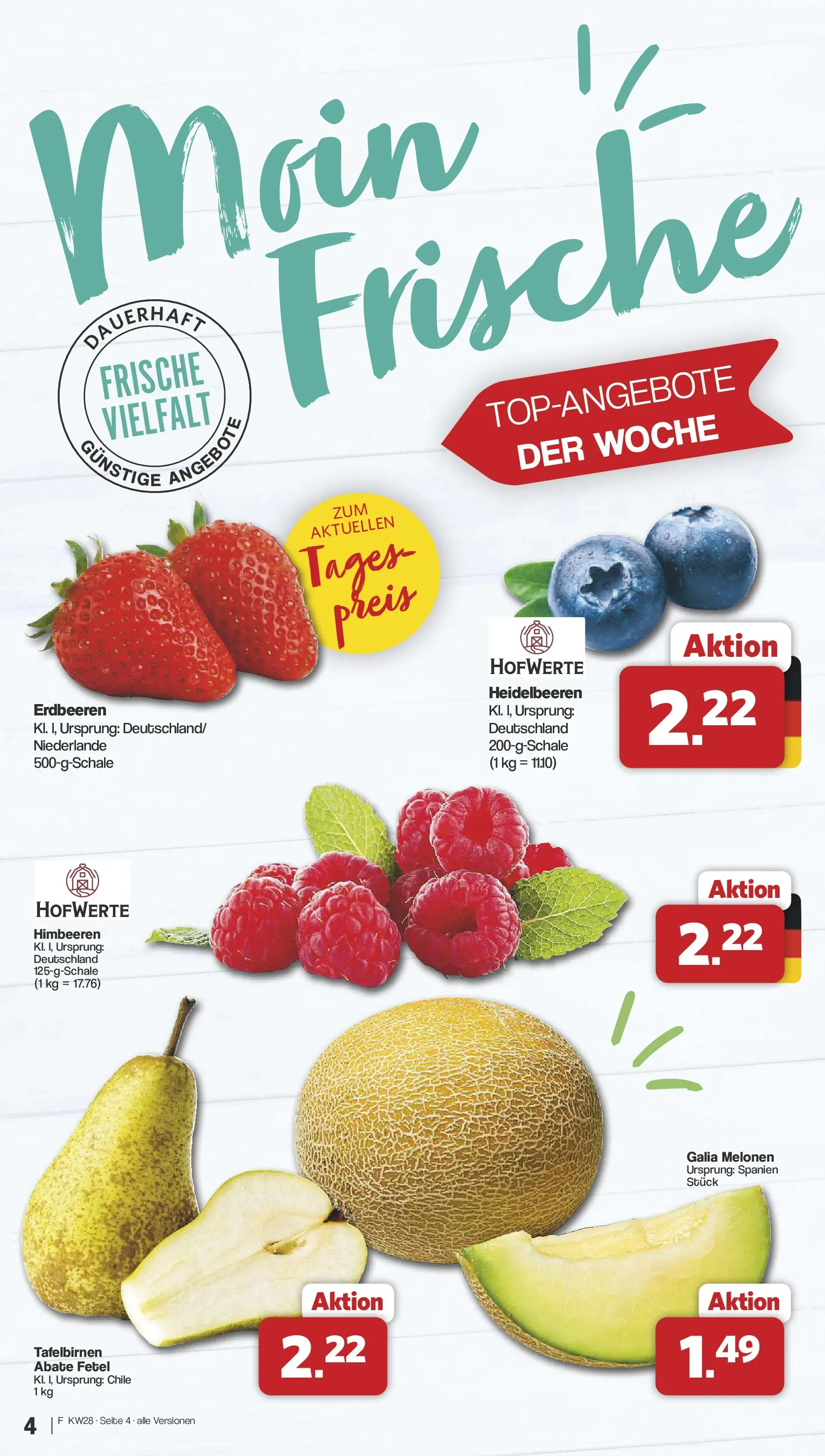 Famila Nordwest Prospekt Lohne (ab 06.07.2026) zum Blättern | Seite: 4 | Produkte: Himbeeren, Heidelbeeren, Erdbeeren