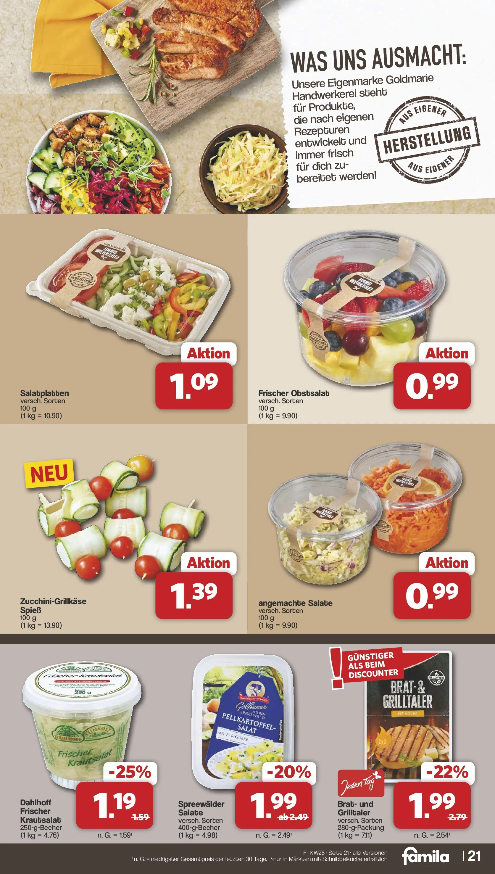 Famila Nordwest Prospekt Lohne (ab 06.07.2026) zum Blättern | Seite: 21 | Produkte: Salat