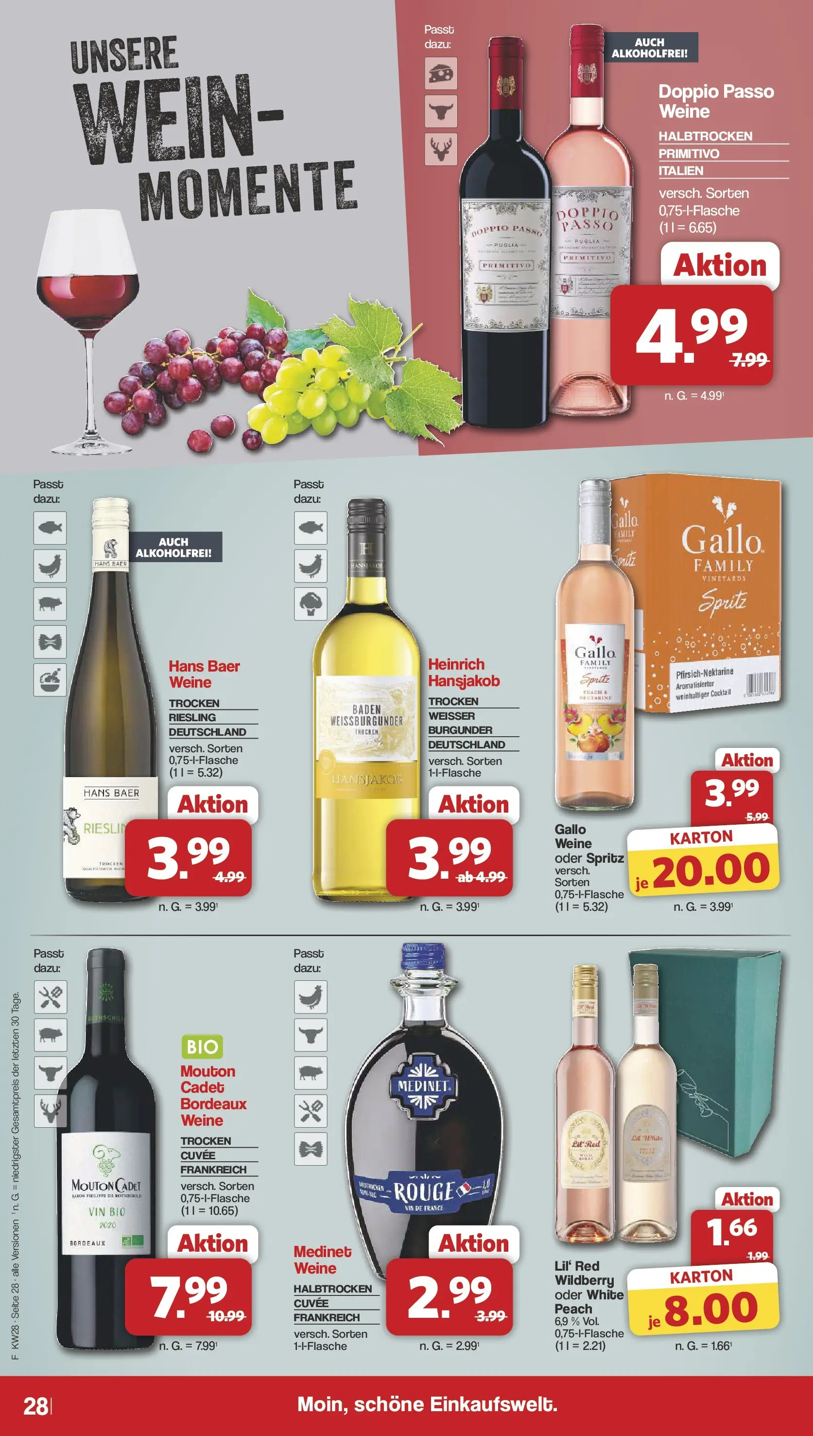 Famila Nordwest Prospekt Lohne (ab 06.07.2026) zum Blättern | Seite: 28 | Produkte: Doppio Passo, Wein
