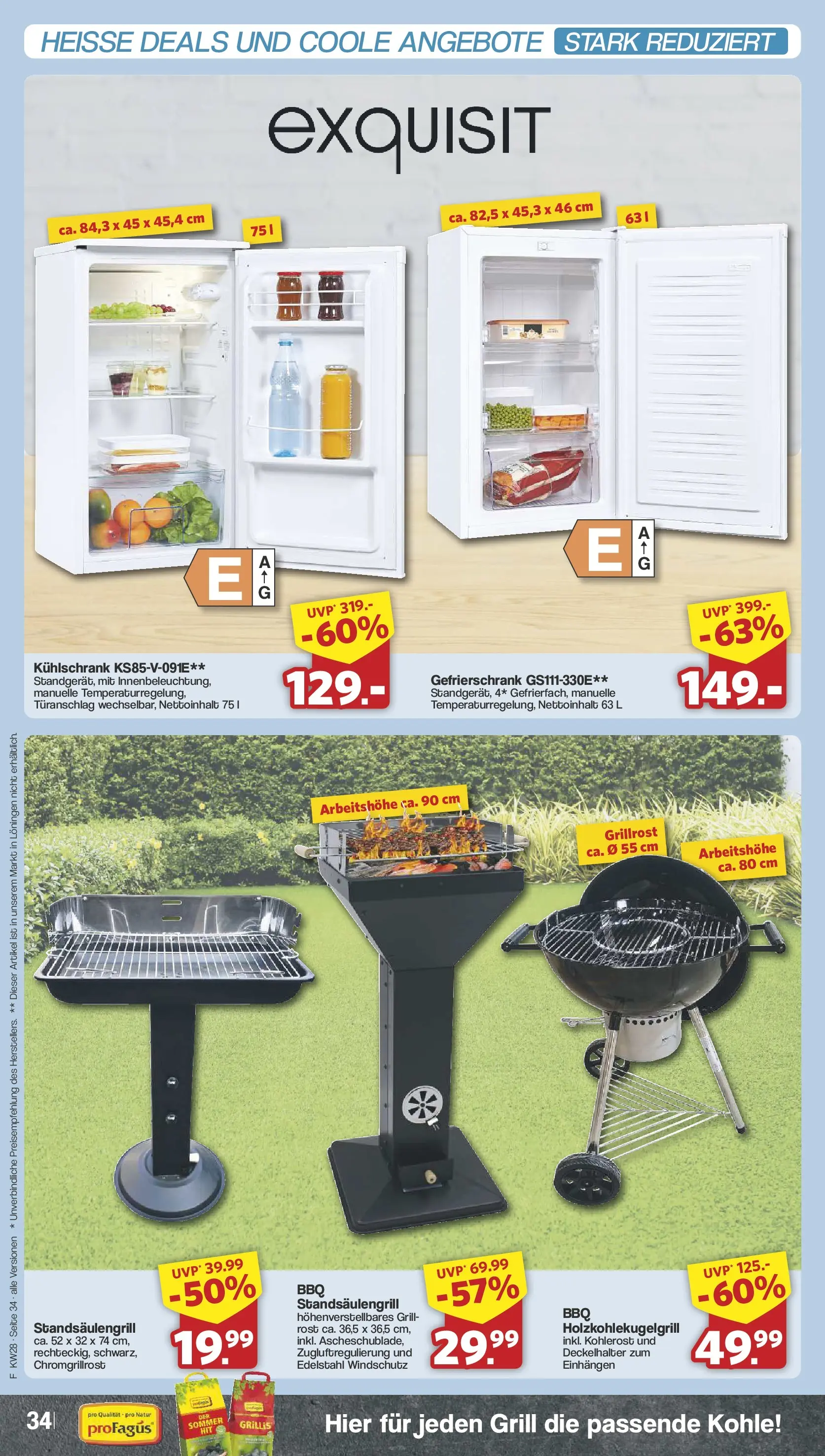 Famila Nordwest Prospekt Lohne (ab 06.07.2026) zum Blättern | Seite: 34 | Produkte: Gefrierschrank, Grill, Kühlschrank