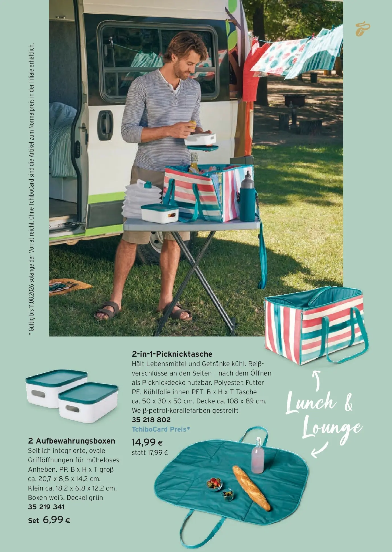 Tchibo Eduscho Tchibo Magazin von 15.07.2026 - Aktuelle Angebote | Seite: 15 | Produkte: Libacomb, Tasche, Decke