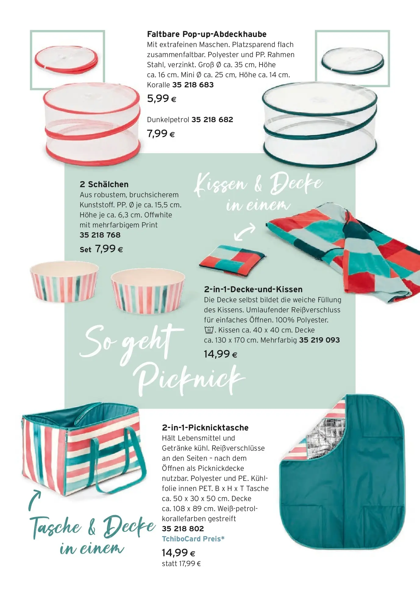 Tchibo Eduscho Tchibo Magazin von 15.07.2026 - Aktuelle Angebote | Seite: 17 | Produkte: Libacomb, Tasche, Kissen, Decke