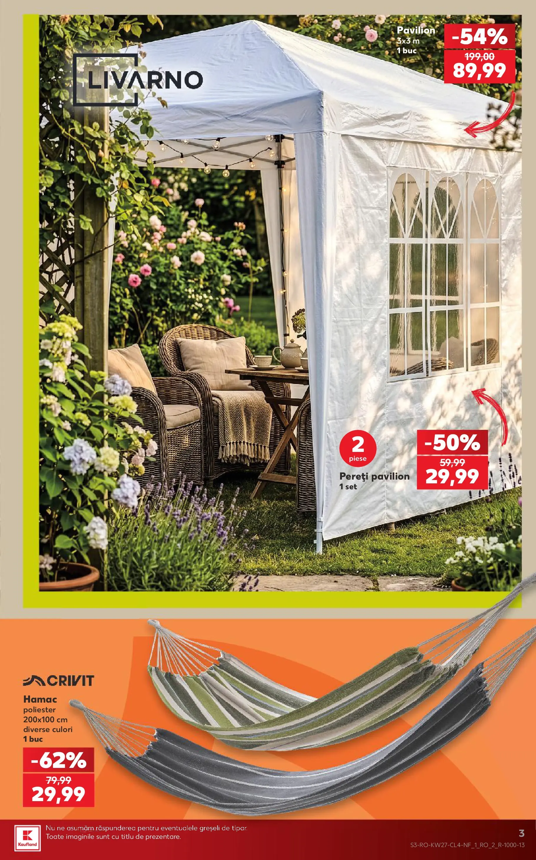 Kaufland Alba Iulia 30.06.2026 - Revista si Oferta | Pagină: 3 | Produse: Hamac, Pavilion