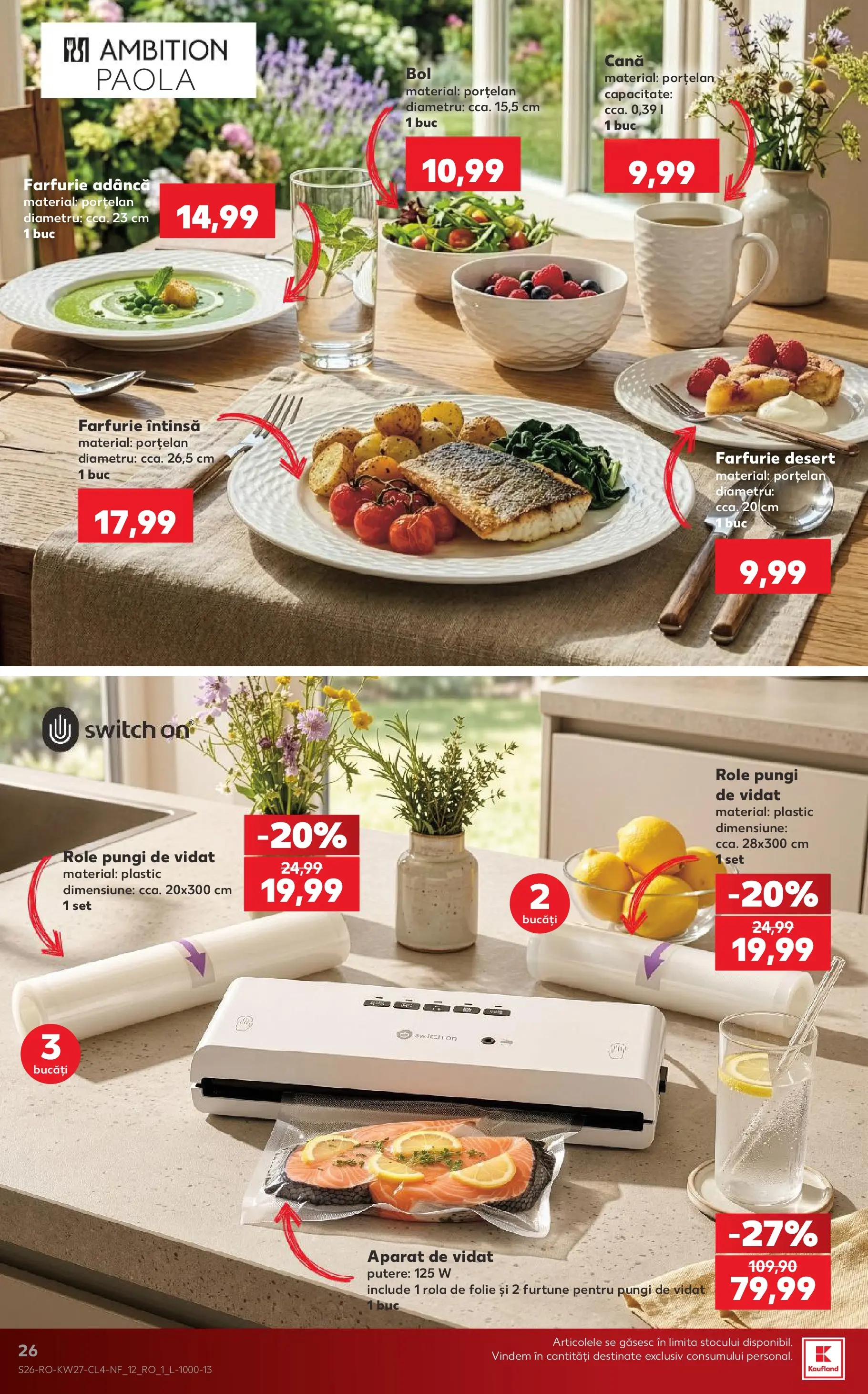 Kaufland Alba Iulia 30.06.2026 - Revista si Oferta | Pagină: 26 | Produse: Role, Farfurie