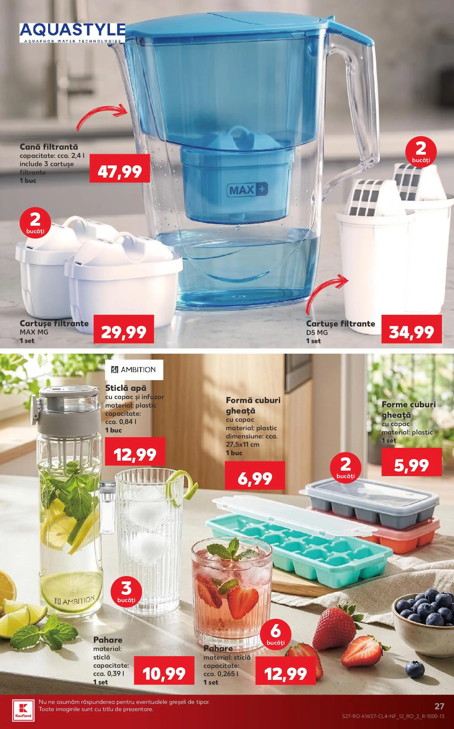 Kaufland Alba Iulia 30.06.2026 - Revista si Oferta | Pagină: 27 | Produse: Pahare, Apă