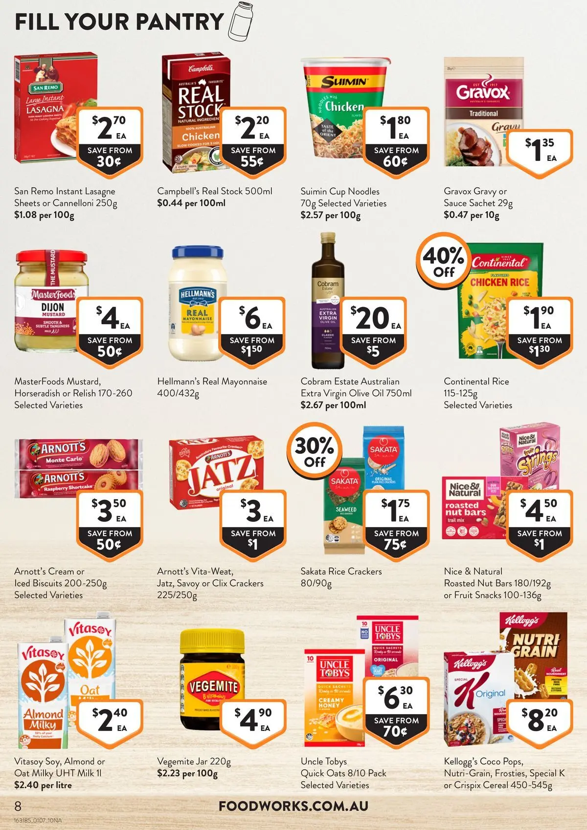 Deals - Local - 30/06/2026 > weekly / monthly specials | Page: 8 | Products: Mustard, Cereal, Mayonnaise, Vegemite