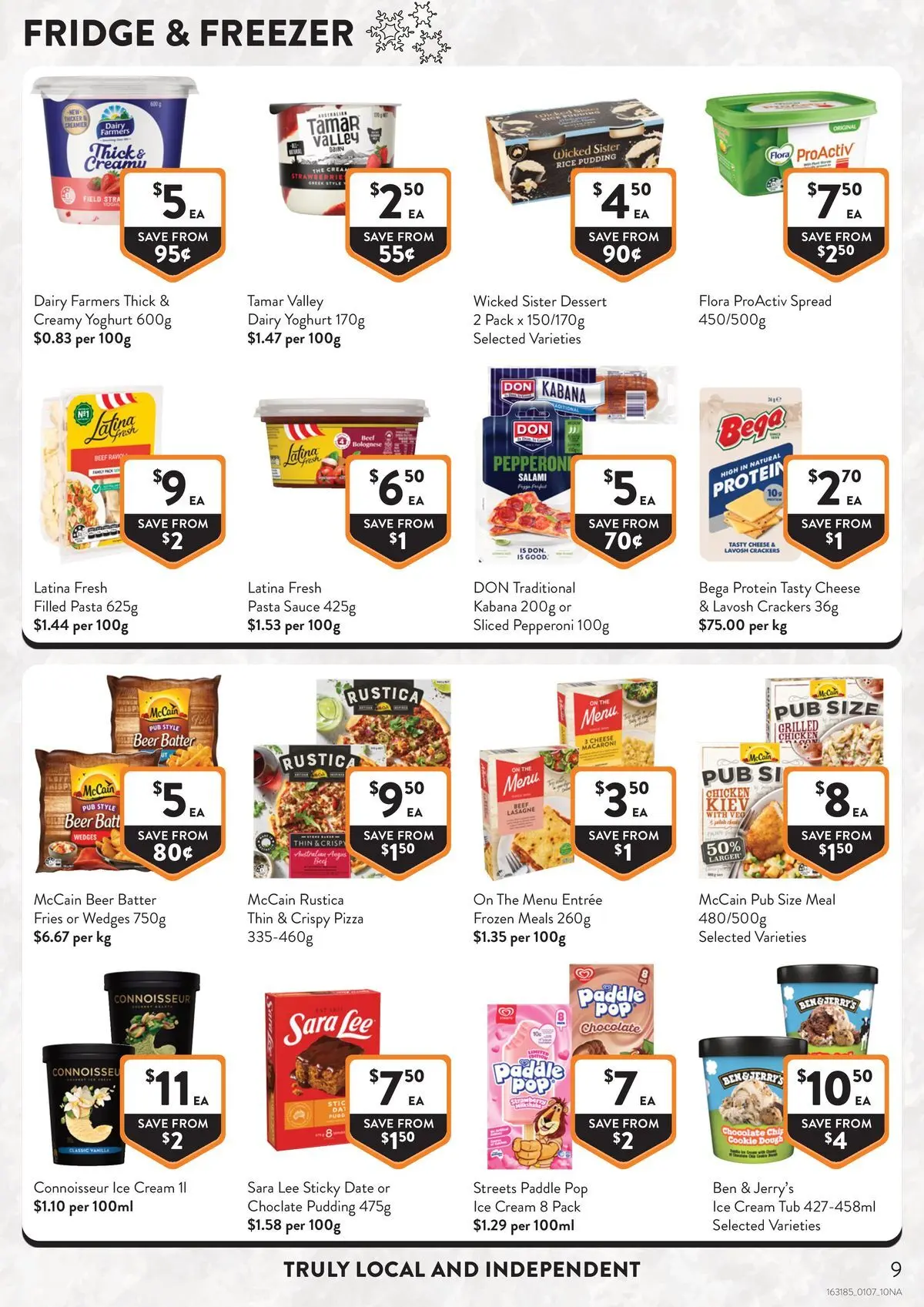 Deals - Local - 30/06/2026 > weekly / monthly specials | Page: 9 | Products: Crackers, Pudding, Sauce, Freezer